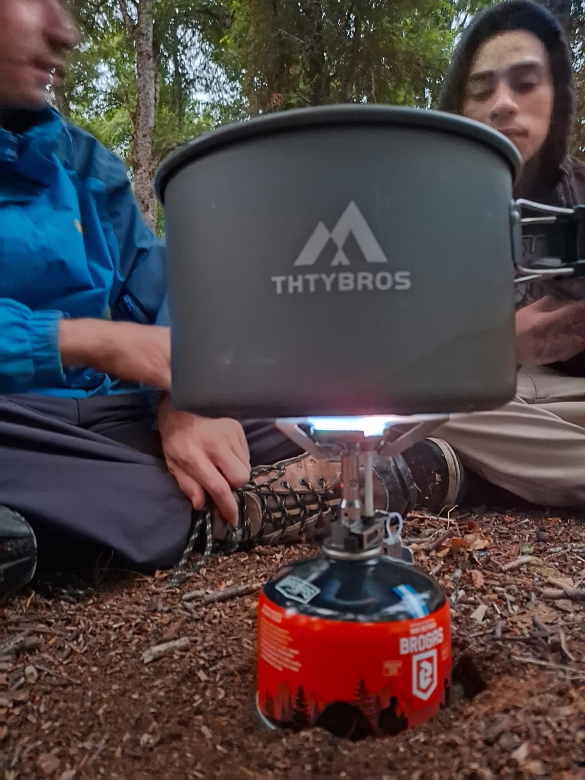 THTYBROS 27pcs Camping Cookware Mess Kit for 2-4 People, Portable Cookware Set with Kettle, Pots & Pans, Stainless Steel Utensils, Plates, Dishware for Backpacking, Picnic, Outdoor Adventures customer photo 1