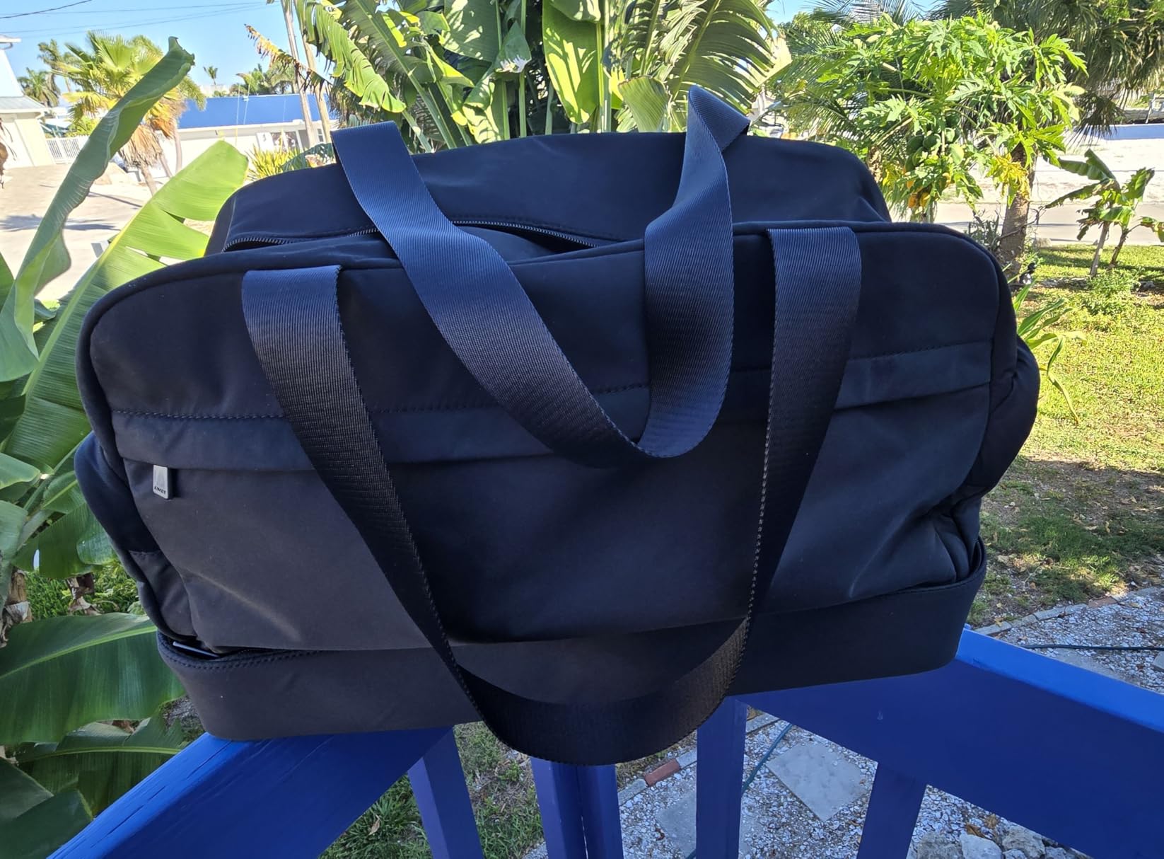Featherlight Weekender Bag, 44L Carry On Travel Duffel with Laptop Sleeve and Shoe Compartment, Jet Black customer photo 1