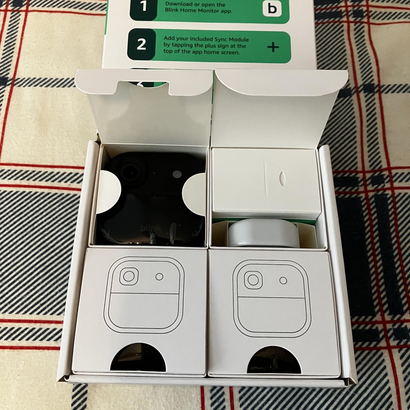 Blink Outdoor 2K+ (newest model) – Wireless smart security camera, 2K video resolution, enhanced audio, two-year battery. Sync Module Core included – 3 camera system (Black) customer photo 2