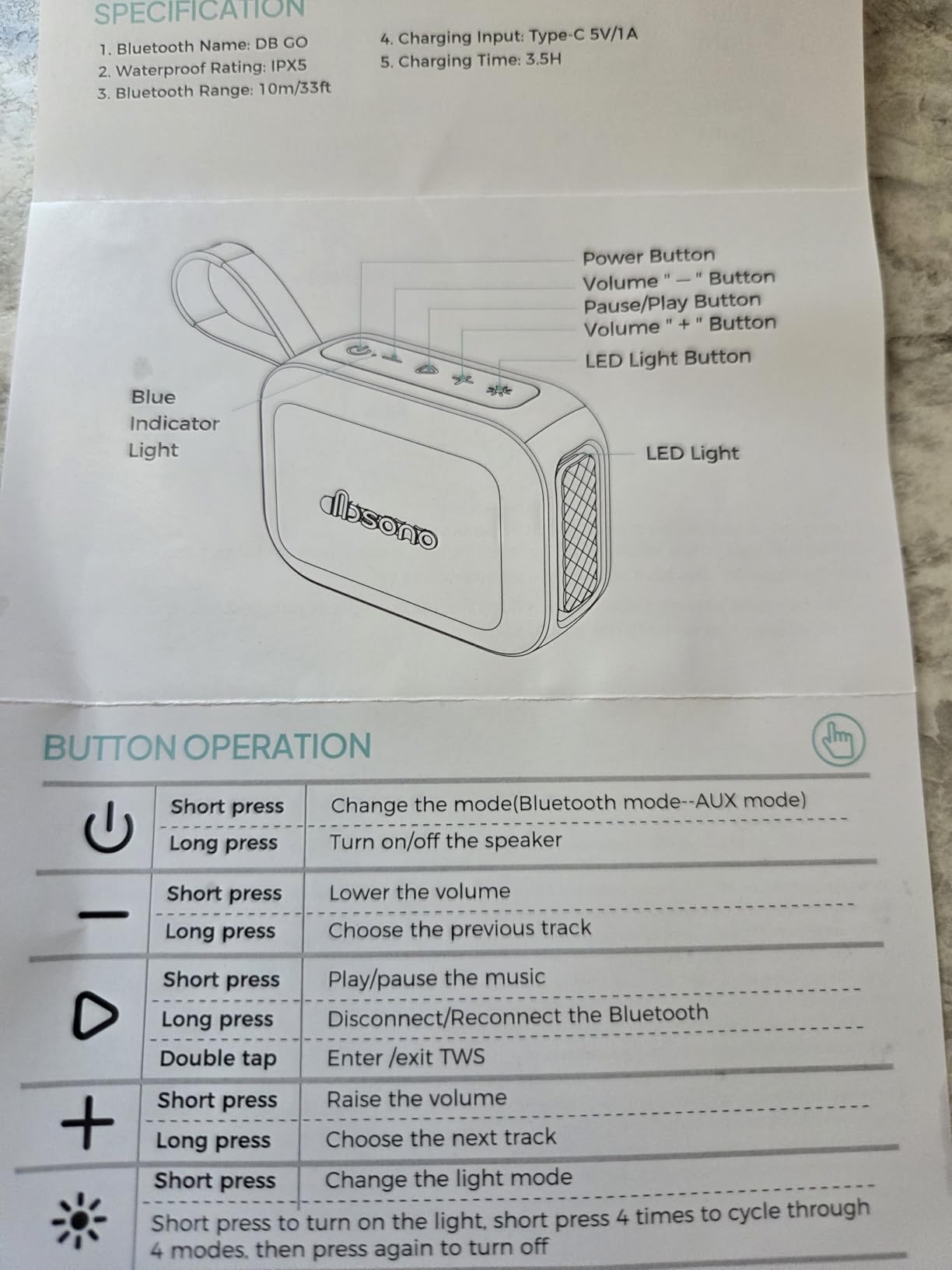 Portable Bluetooth Speaker Waterproof Gift: IPX5 HD Sound Up to 24H Playtime, TWS Pairing, LED Light, Outdoor Speaker for Beach/Pool/Travel/Essentials, Gifts for Fathers Day for Men Dad Husband-Black customer photo 2