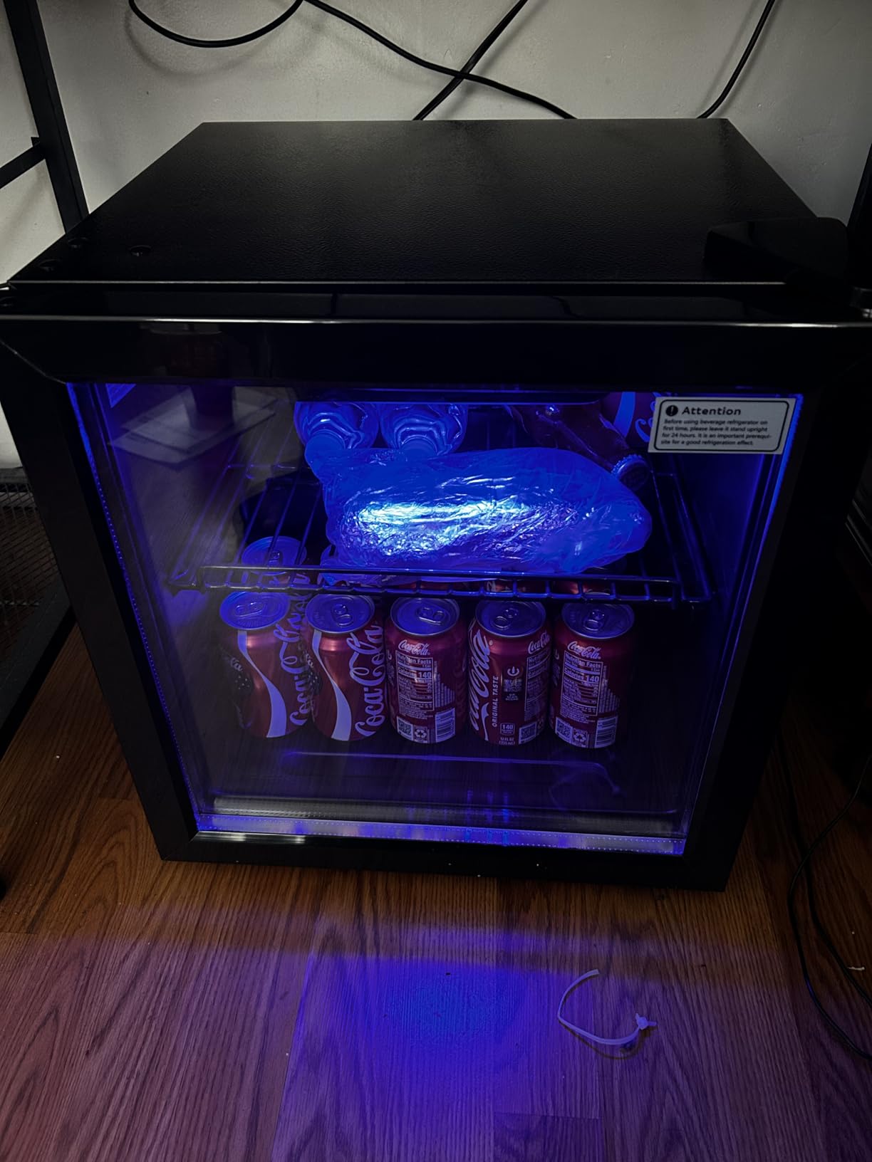 Feelfunn 24 Cans Beverage Refrigerator Cooler - Mini Fridge with Digital Temperature Control, Soda Wine Beer Drink Fridge - Small Refrigerator for Office Home Bedroom Dorm Bar, Black customer photo 2