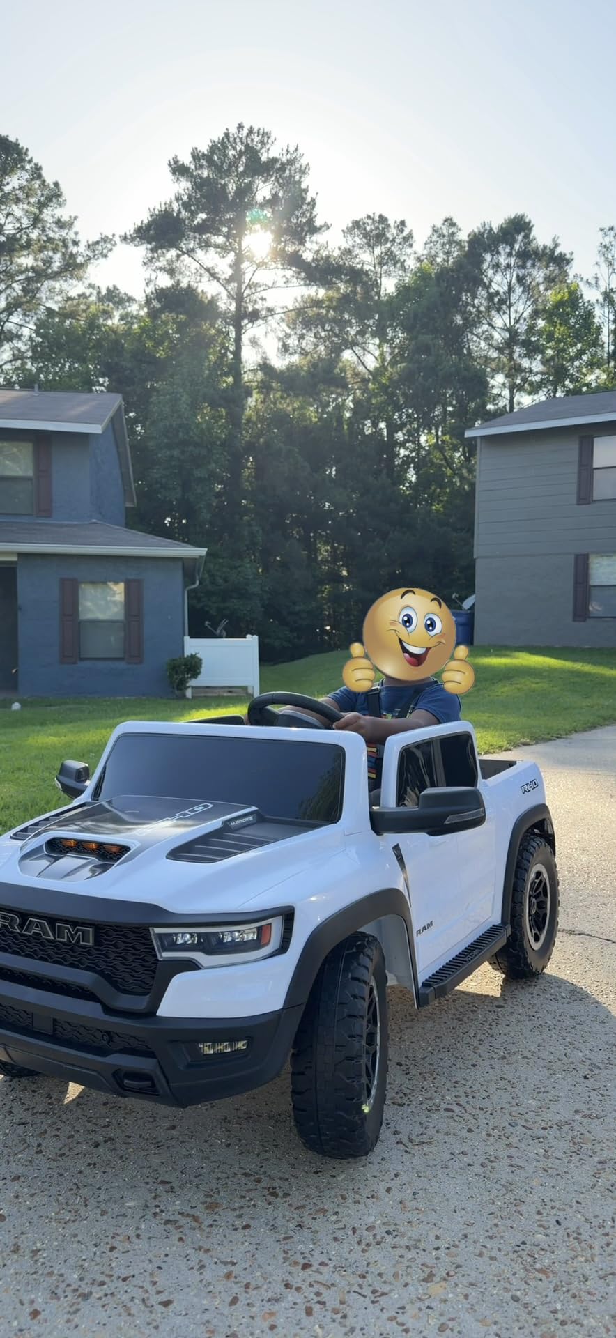 First Ride On 2 Seater Electric Car for Kids, Licensed RAM 1500 RHO 24V Ride on Truck w/Remote Control, Toddler Ride on Toys w/Bluetooth, LED Lights, Spacious Truck Bed, Gear Shifter customer photo 1