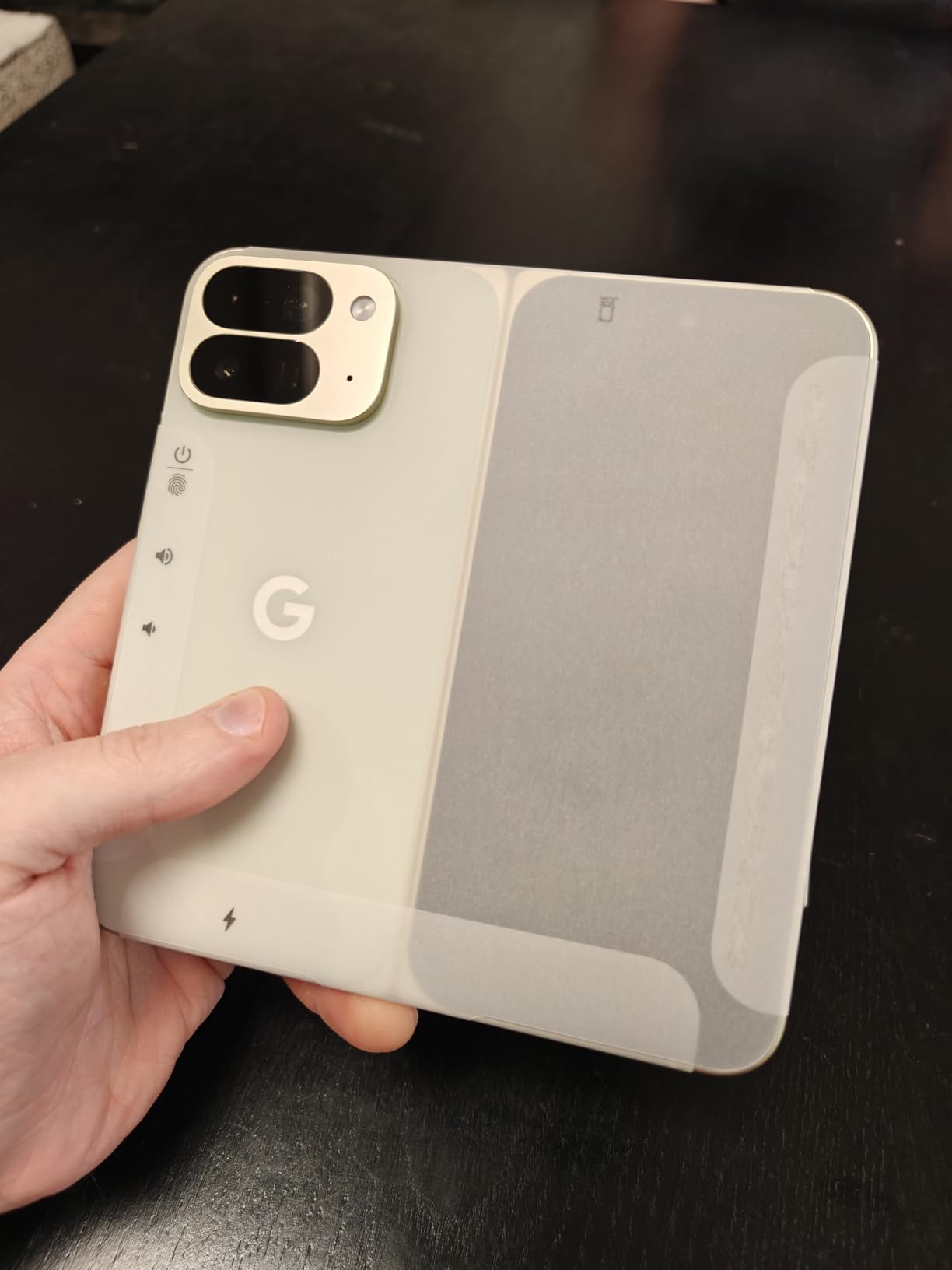 Pixel 10 Pro Fold - Unlocked Android Smartphone with Gemini, Your AI Assistant - Advanced Triple Rear Camera System - 24+ Hour Battery - Foldable Display - Moonstone - 256 GB customer photo 1