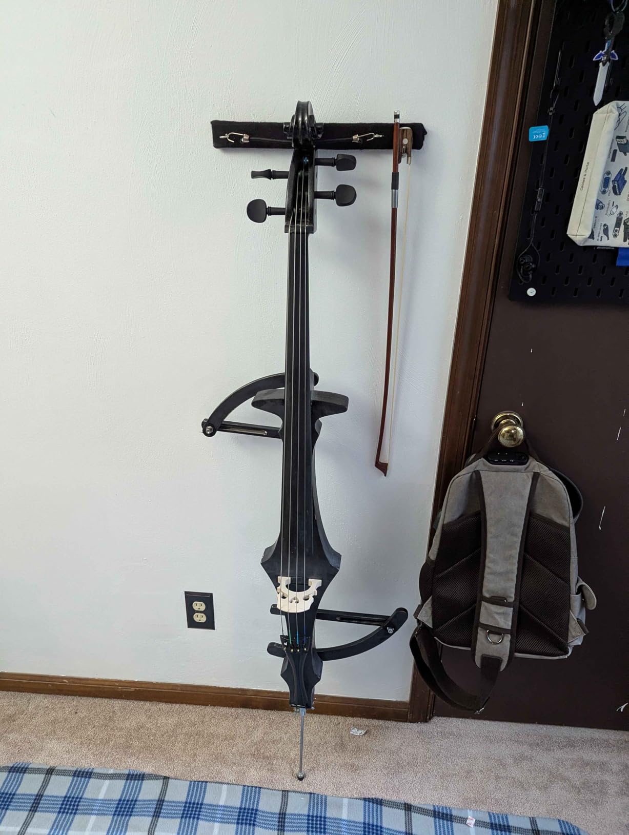 Ktaxon Foldable Electric Cello 4/4 Full Size Silent Cello with Portable Bag, Stereo Headphones, Premium Cable & Rosin, Professional Bow and Bridge for Adult Beginner (Foldable Z Style) customer photo 1