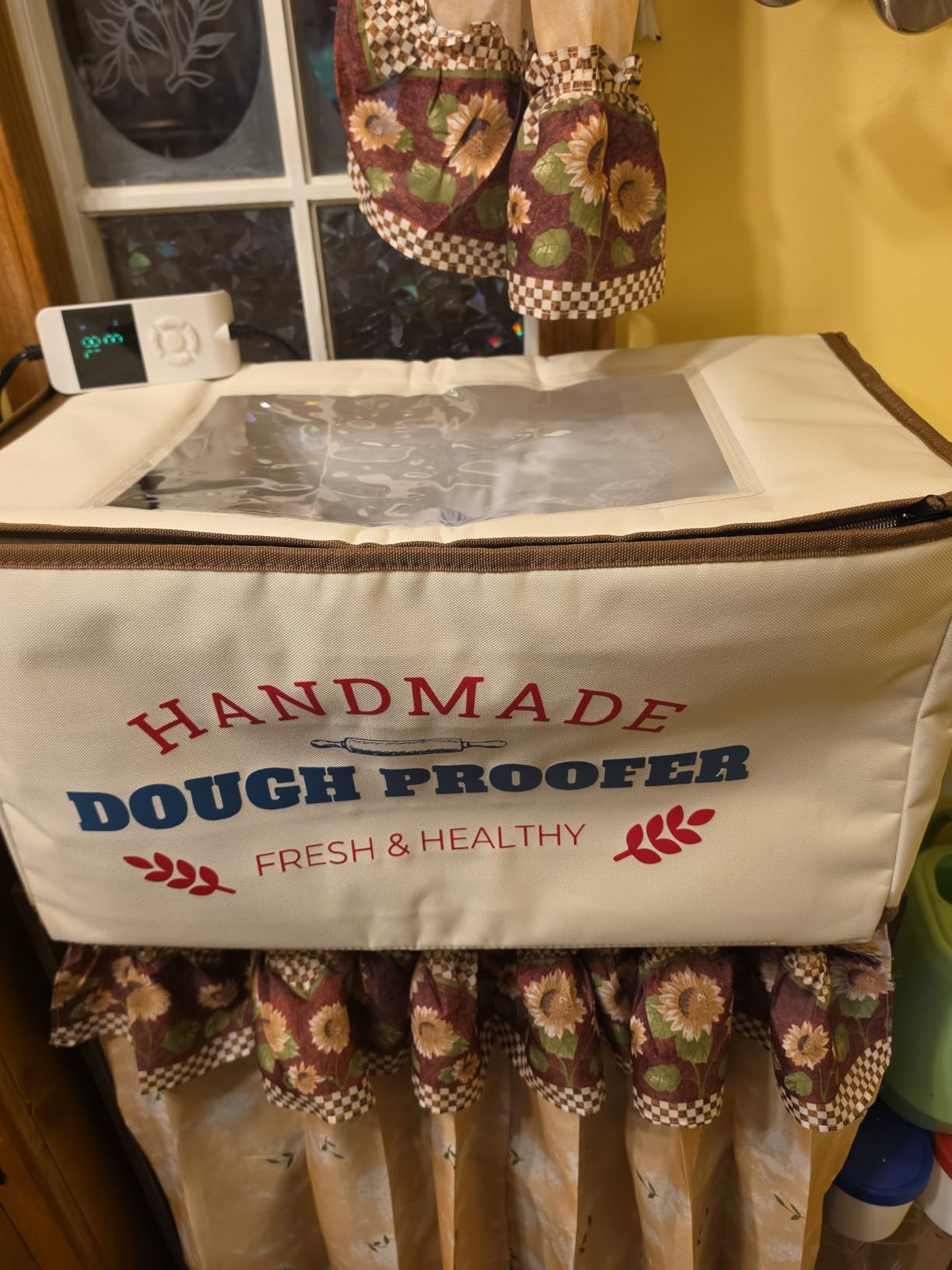 Extra Large Folding Dough Proofing Box with 3-Sided Heating, Temp Control (50-130℉), 24-Hour Timer, Beep Alert, Storage Bag - Ideal for Sourdough, Pizza, Yogurt & Seed Starting customer photo 1