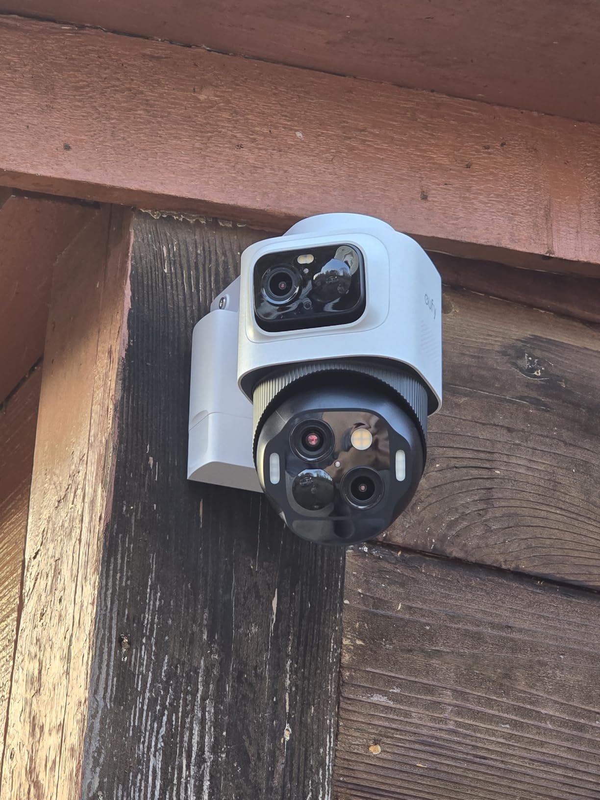 eufy Security eufyCam S4, 4K Solar Camera Wireless Outdoor, 3-Lens Bullet-PTZ Cam, 360° Coverage, 8X Auto Zoom, AI Recognition, AI Track, Color Night Vision, 0 Monthly Fee, Built in 32 GB Storage customer photo 1