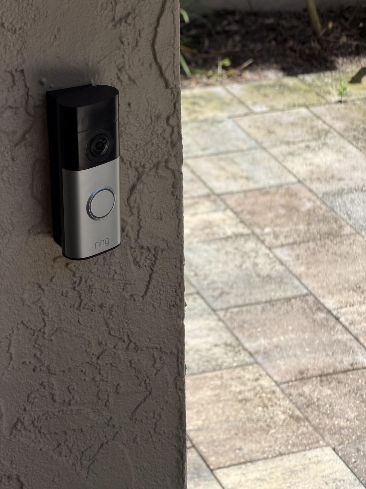 Ring Wired Doorbell (newest model) - Wide-Angle Retinal 2K, up to 6x Enhanced Zoom, pair with Alexa or Ring Chime, Speckled Gray customer photo 1