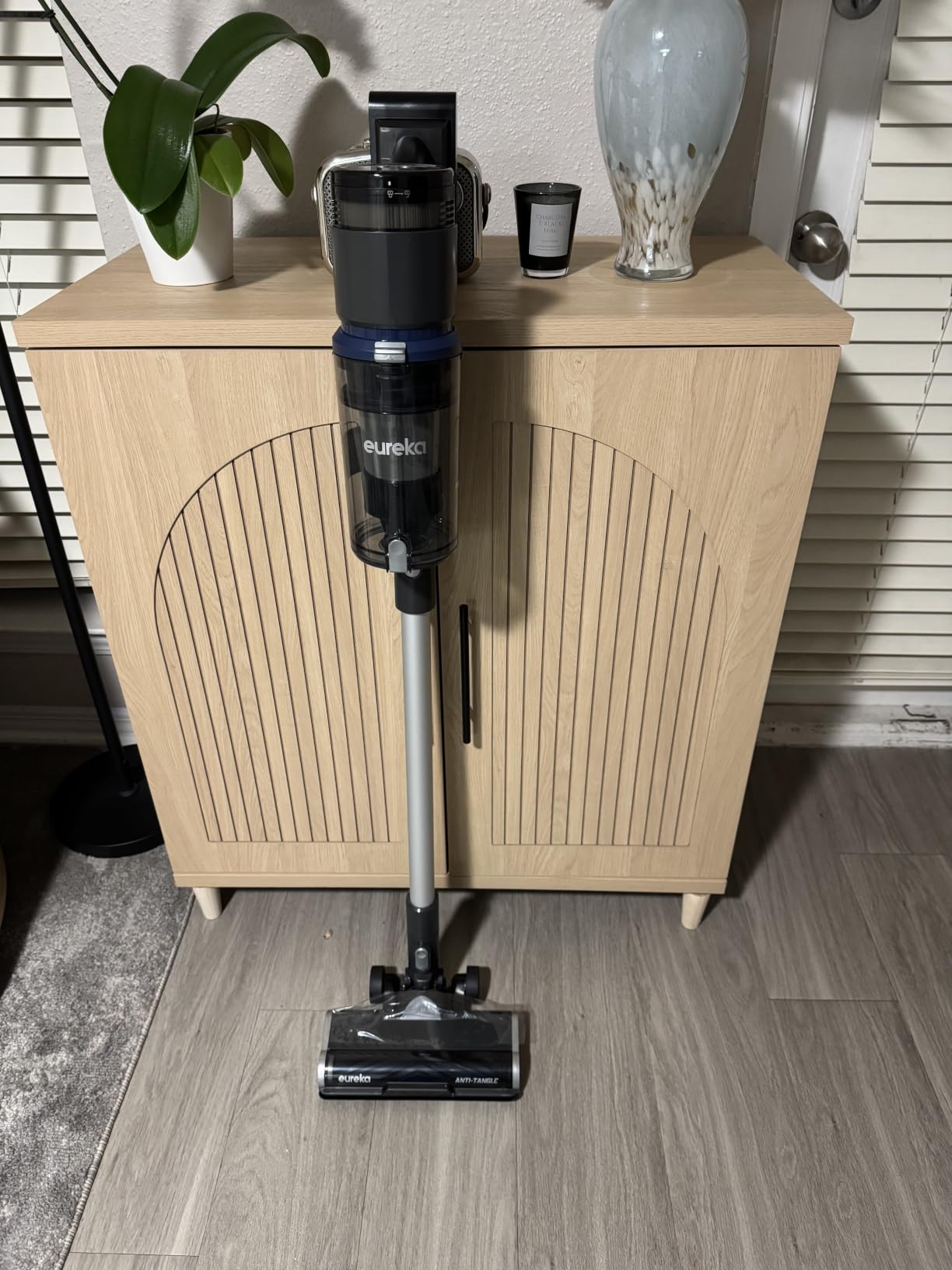 Eureka Cordless Vacuum Cleaner NEC451BL, Anti-Tangle Brushroll, Rechargeable Stick Vacuum, Lightweight for Carpet, Hard Floor, Pet Hair, Black customer photo 1