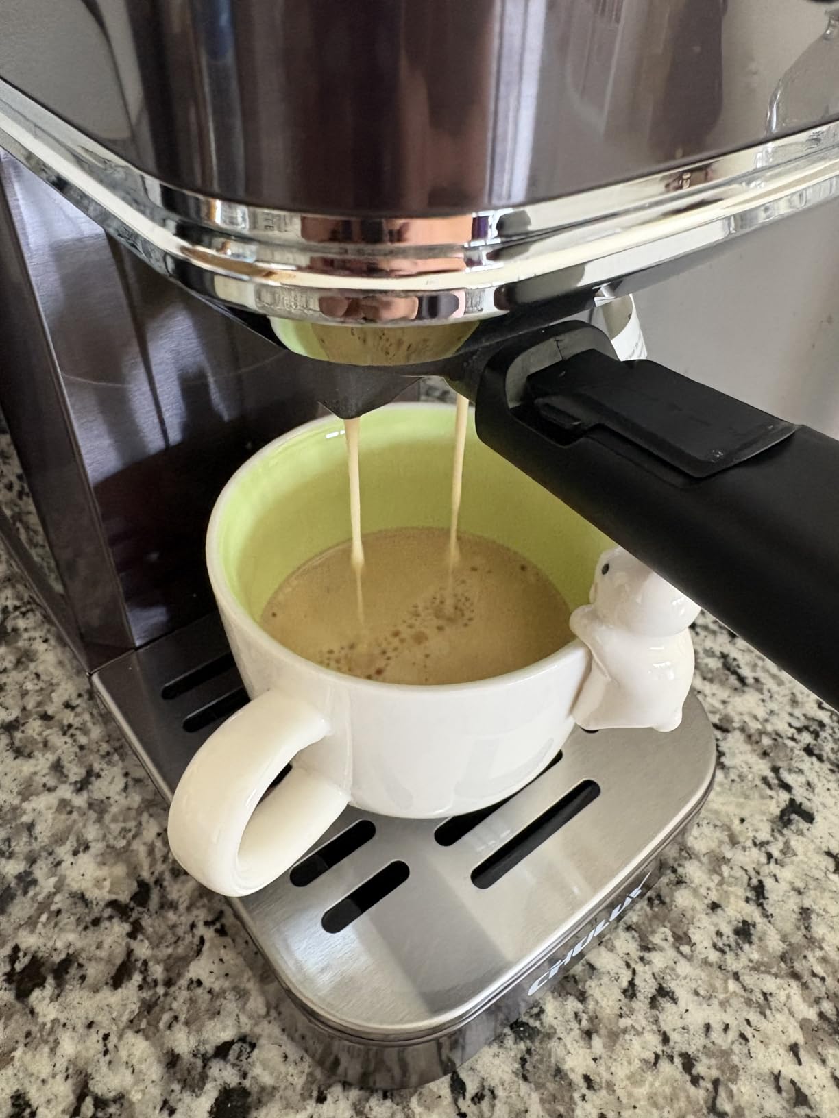 CHULUX Slim Espresso Machine with Milk Frother, 20 Bar Professional Italian Pump Espresso Coffee Machine for Home Cappuccino & Latte Maker, Stainless Steel, Dark Blue customer photo 2