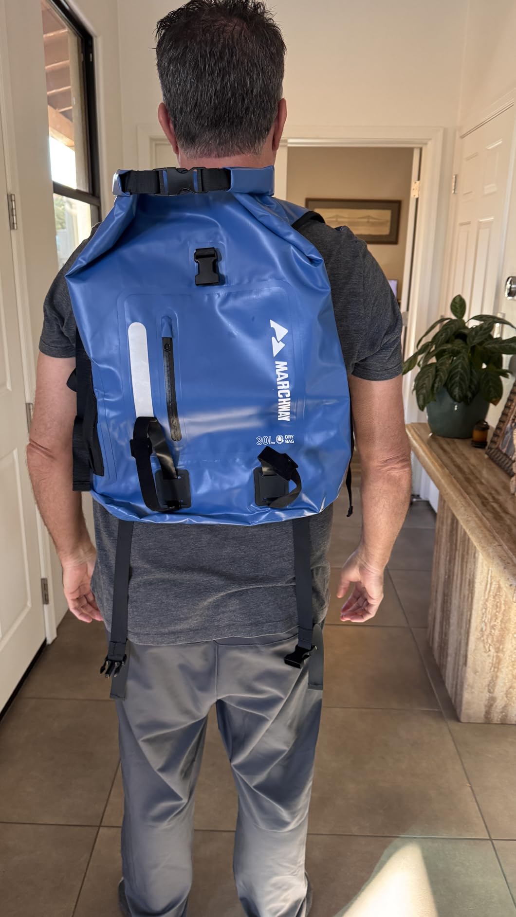 MARCHWAY Roll Top Waterproof Backpack, Floating Dry Bag 20L/30L/45L with Ergonomic Rectangular Base, Cushioned Back, Hip Strap for Hiking Camping Kayaking Travel customer photo 2