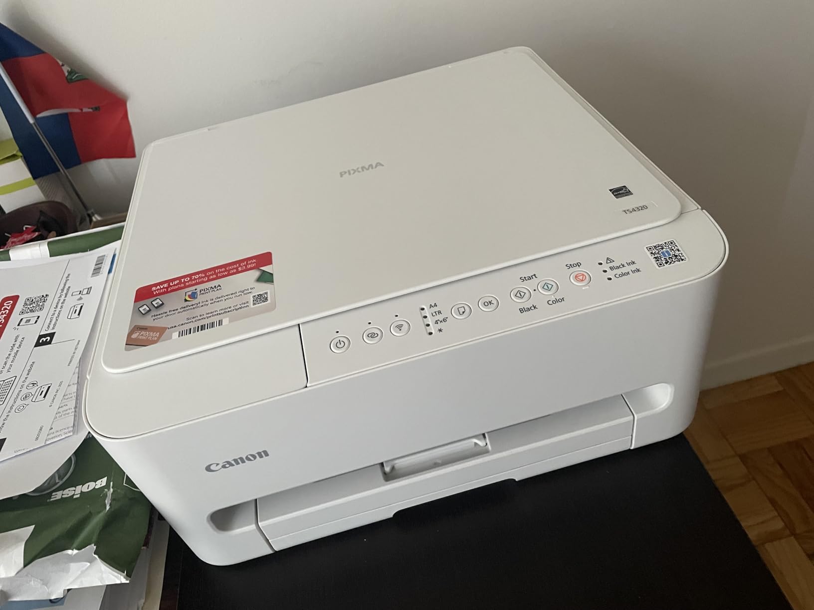 Canon PIXMA TS4320 Wireless Color Inkjet Printer for Duplex Printing, White - Home Printer with Copier/Scanner, Compact Design customer photo 2