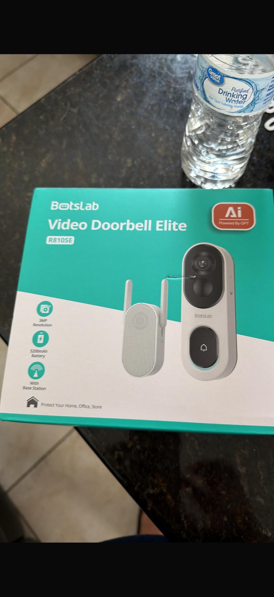 BOTSLAB 2K Doorbell Camera Wireless with Head-to-Toe View, No Monthly Fee, Video Doorbell with 2-Way Audio, Human Detection, Package Recognition, 150 Day Battery Life, Easy Installation, 2.4Ghz WiFi customer photo 1