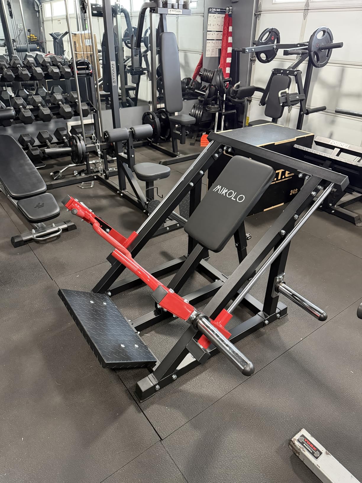 Mikolo Linear Row Machine, Rowing Machine for Home with Plate-Loaded Smith Row, Linear Bearing Back Workout Equipment for Home Gym customer photo 1