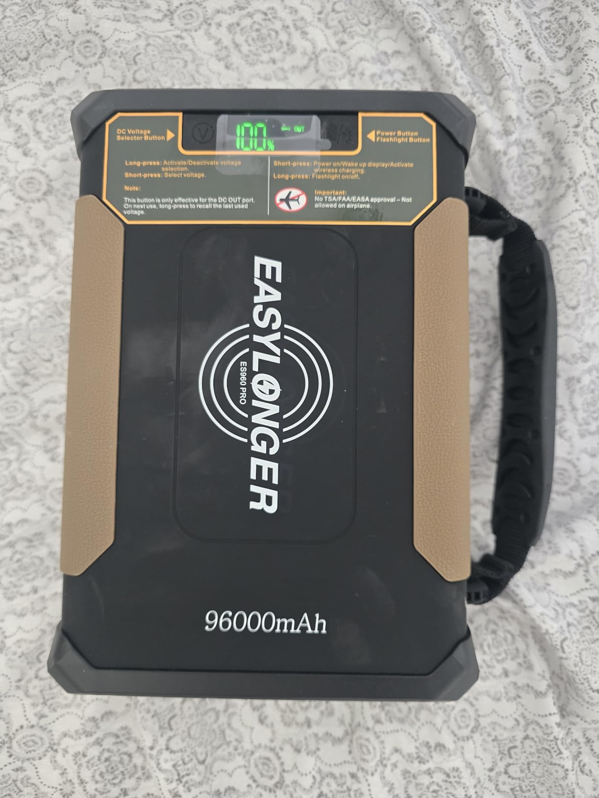 EASYLONGER ES960 CPAP Battery Backup 297.6Wh LiFePO4, Multi-Night CPAP Power Supply for AirSense 11/10, AirCurve 10/11, AirMini, DreamStation/2 customer photo 1