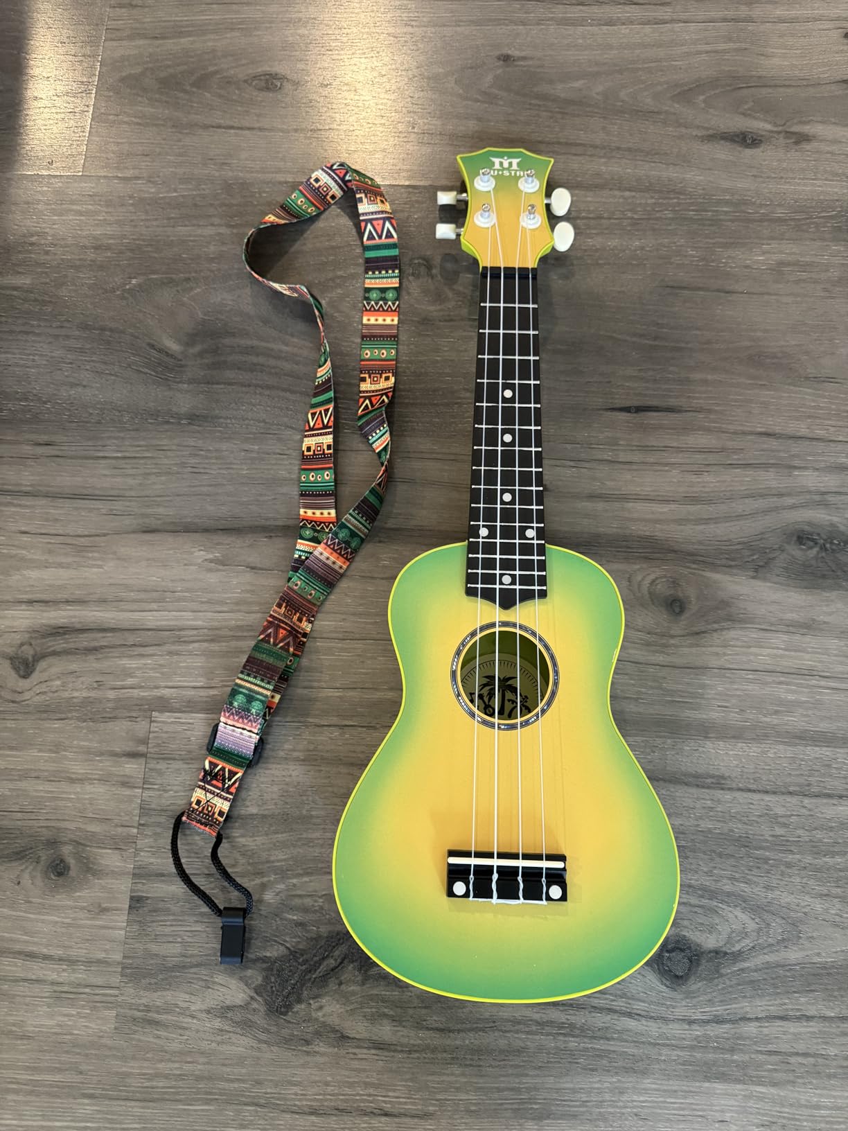 MUSTAR Soprano Ukulele, 21 Inch Basswood Ukulele for Beginners, Ukuleles Kit With Gig Bag, Strap, Picks, Cloth, Sticker, Ukulele Gift for Adults Teenagers customer photo 1