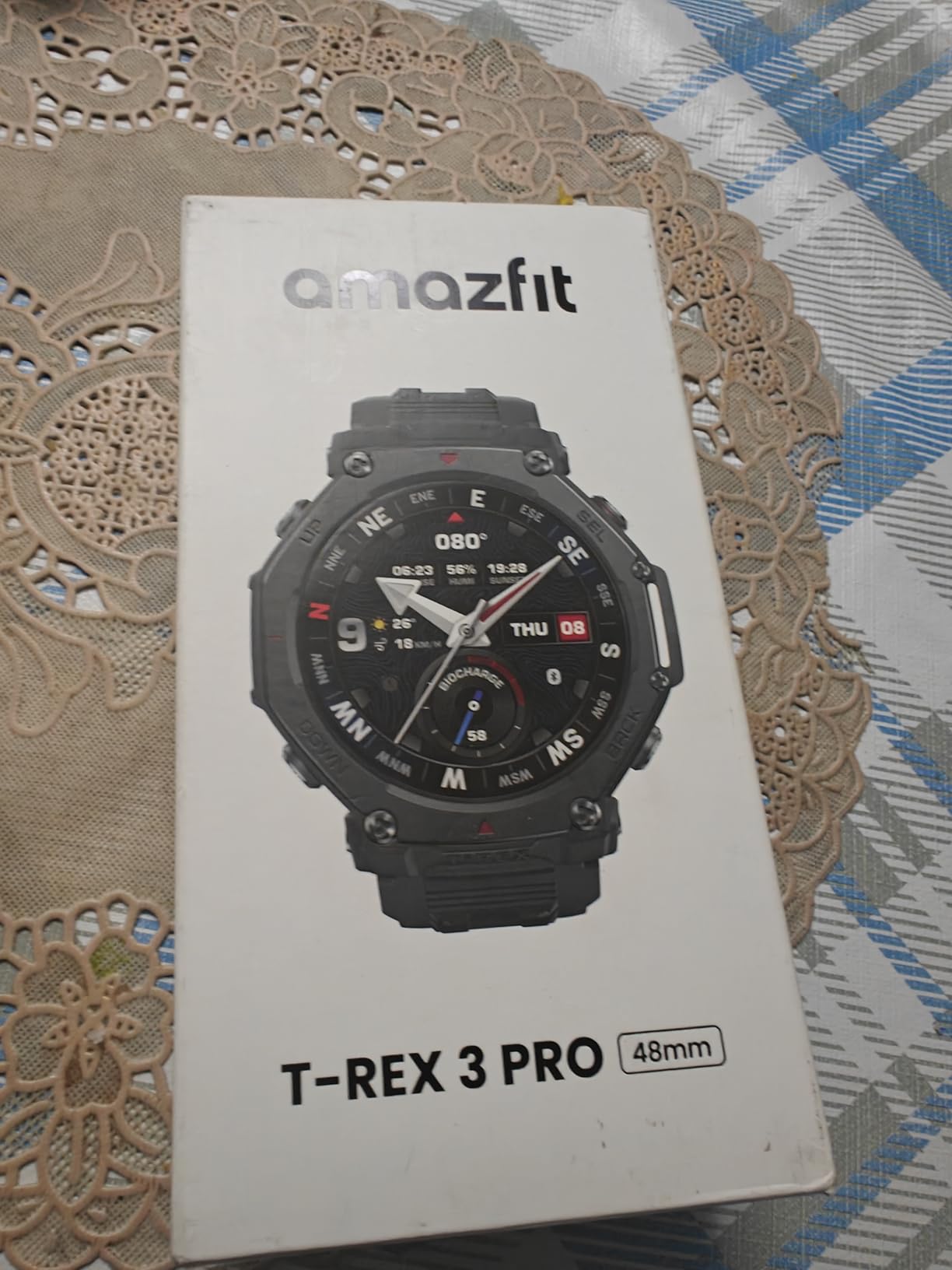 Amazfit T-Rex 3 Pro Outdoor Smart Watch 48mm Sapphire AMOLED Display, Ti Bezel, Dual Band GPS, Offline Maps, 25 Days Battery, Built-in Flashlight, 10 ATM, 180+ Sports Mode for Android & iPhone, Black Gold customer photo 1