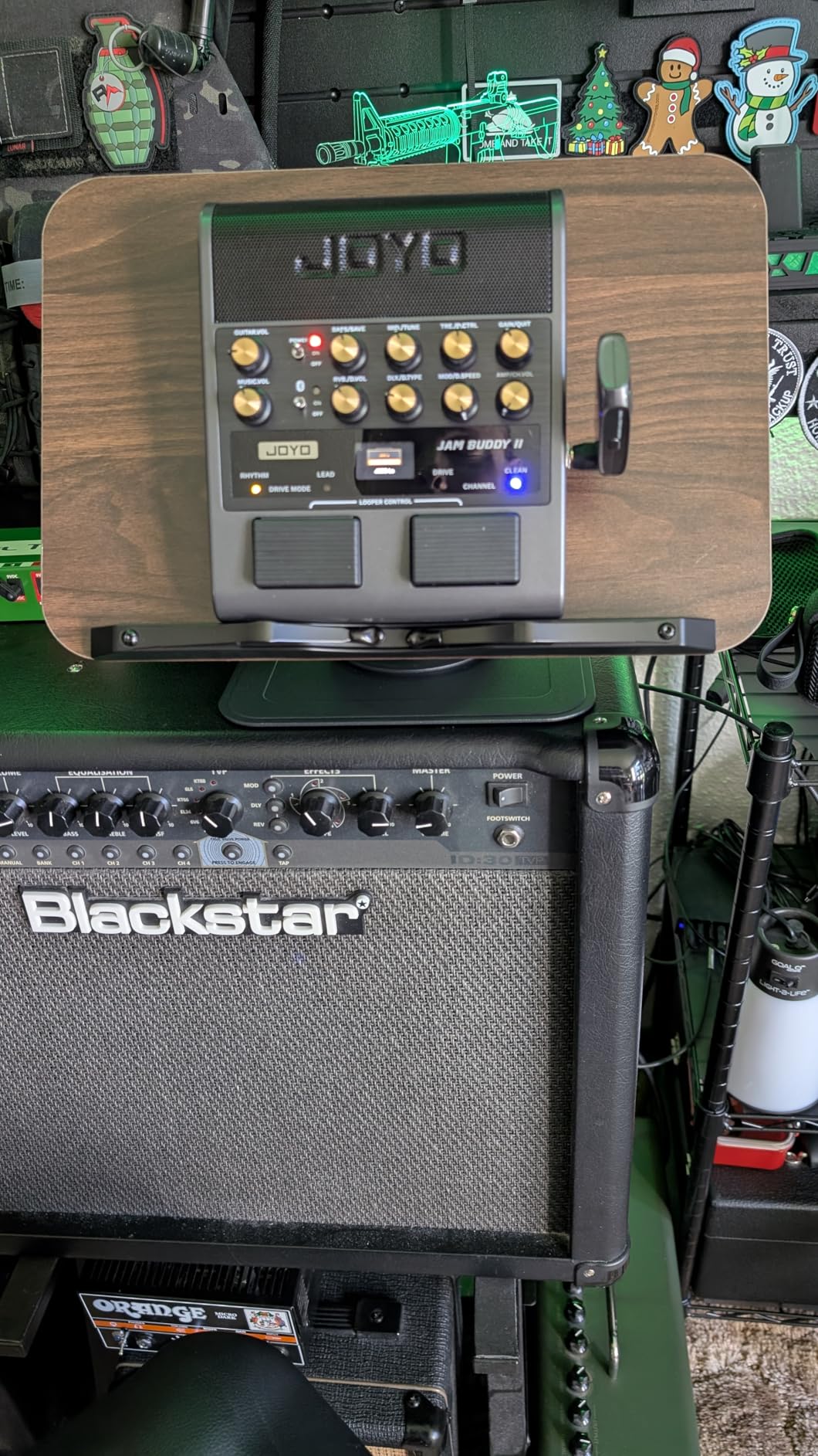 JOYO 10W Portable Guitar Practice Amp & Multi-Effects Pedal Combo Amplifier with Footswitch, OTG Recording, Bluetooth, 14 Amp Models, 3-Band EQ, 36 Drum Patterns & Looper (JAM Buddy II, Orange) customer photo 1