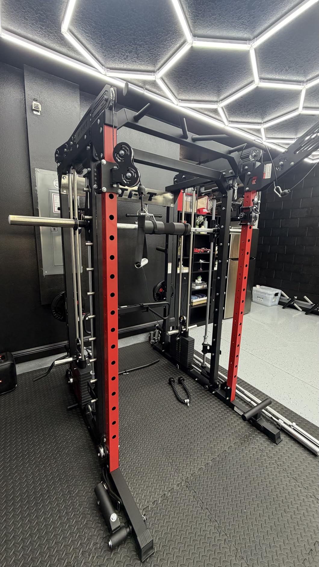 RitFit M2 3D Smith Machine & 286.6LB Built-in Weight Stack with Cable Crossover System, All in One Functional Trainer & Power Cage, 16 Adjustment Holes, 6 Storage Pegs for Full-Body Home Gym customer photo 1