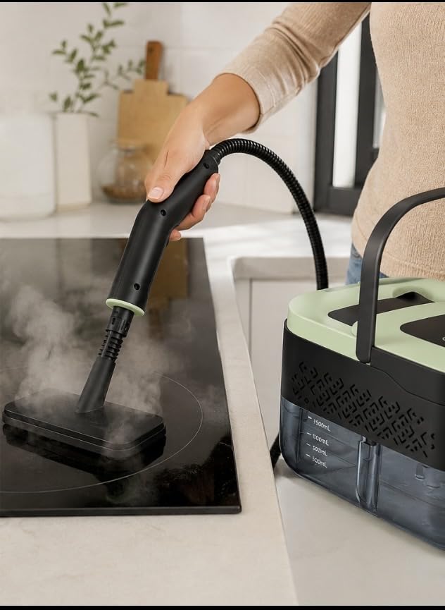 Steam Cleaner, Portable Steamer for Cleaning with 16pcs Accessories, 6-Level Adjustable and 15s Heat-Up, Handheld Steam Cleaner for Home, Tile, Dirt, Grout, Grease, Car Detailing customer photo 1