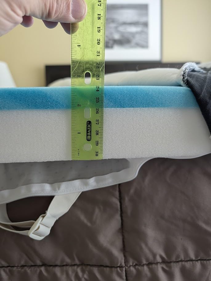 Glendan Extra Firm Mattress Topper: Queen Size 3 Inch, High Density Bed Topper, Extra Support for Pain Relief, Breathable Washable Cover with Anti-Slip Straps, CertiPUR-US Oeko-Tex Certified customer photo 2