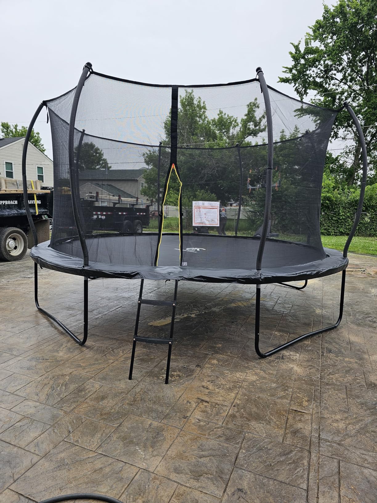 14FT Trampoline Outdoor for Kids with Safety Enclosure Net and Ladder, ASTM Approved Recreational Trampoline, Rust-Resistant Frame customer photo 2
