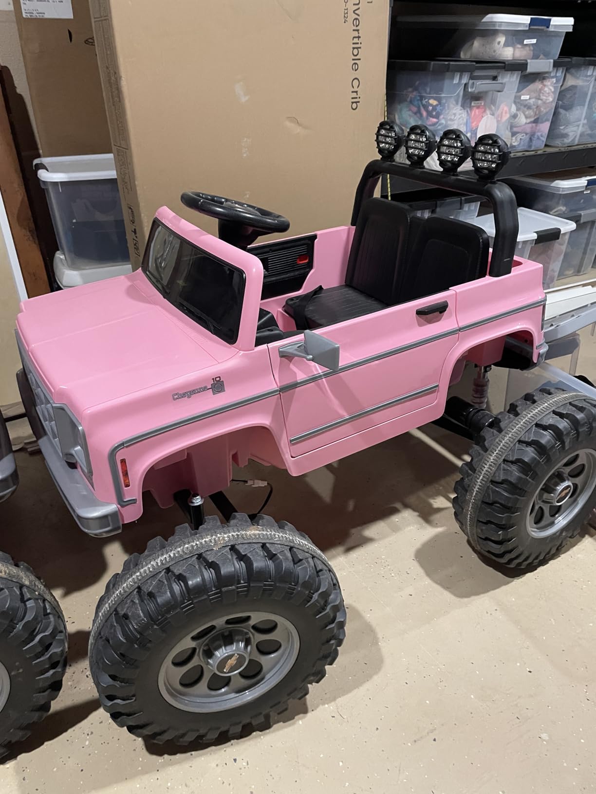24V Ride on Licensed Chevrolet Cheyenne Truck Car w/400W Motor, 24 Volt Ride on Toys Power Big Wheels for Big Kids, Black customer photo 2