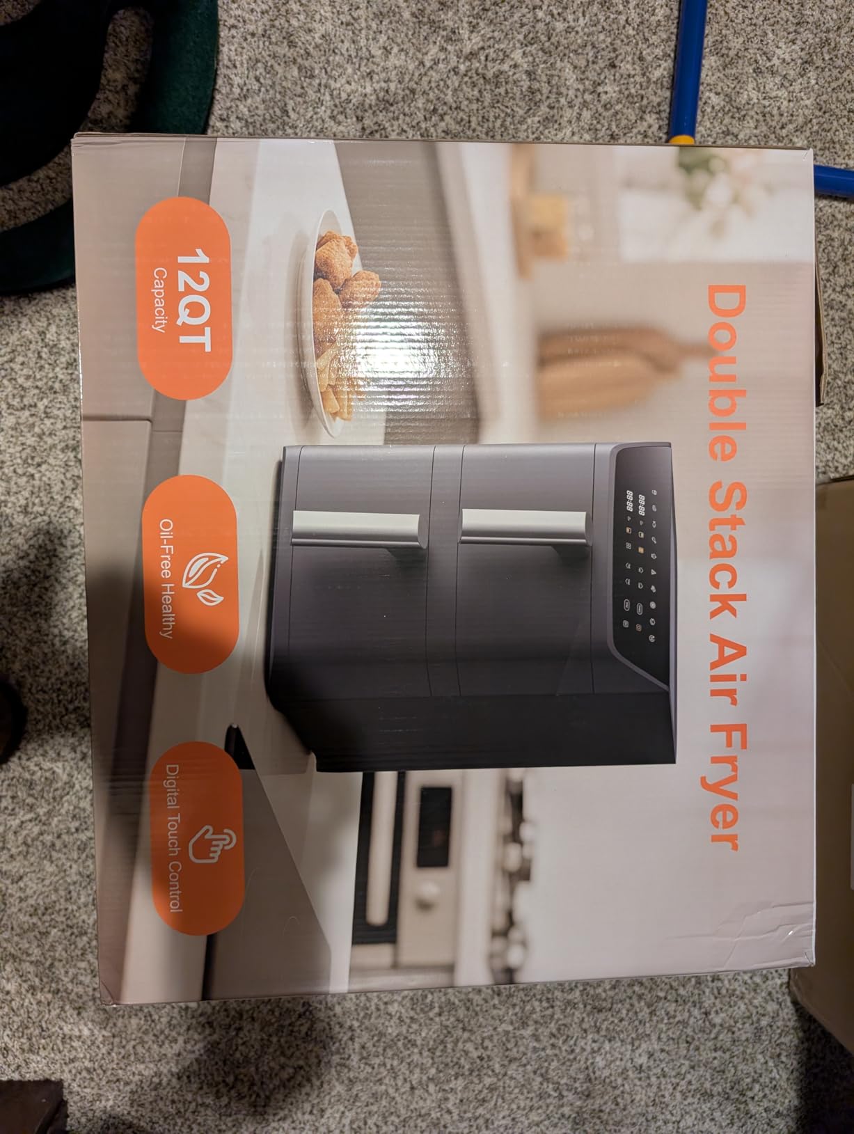 Dual Basket Air Fryer, 12.6QT Family-Size for 10-12 People, XL Basket for 6LB Whole Chicken, DoubleStack Compact Design, 10-in-1 Functions with Reheat, Dehydrate & SyncFinish, Dishwasher-Safe, Black customer photo 2