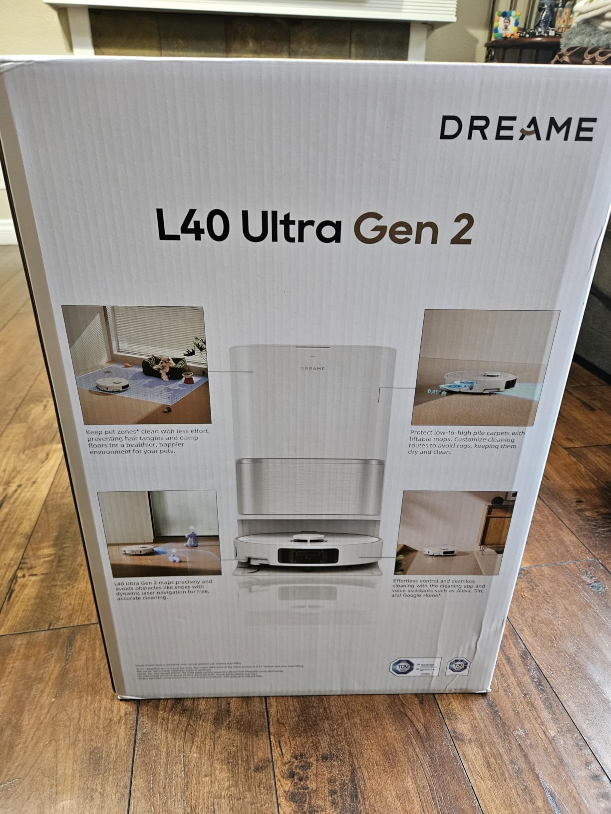 DREAME L40 Ultra Gen 2 Robot Vacuum and Mop with 25,000Pa Suction, Extendable Side Brush and Mop, All-in-One Self-Emptying & Cleaning Dock, Voice & App Control customer photo 2