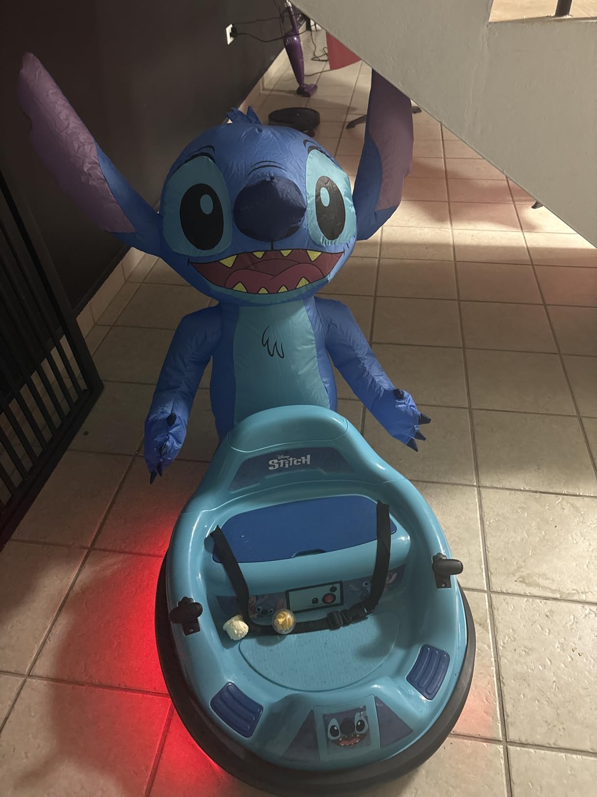 6V Unicorn Toys Bumper Car - Kids Electric Car, Ride On Toddler Toy, Toddler Boys, w/Music, Parent Remote Control, LED Light, 360° Spin, 1 MPH, Auto-inflated, Max Weight of 66lbs, Age 1.5-4 customer photo 1