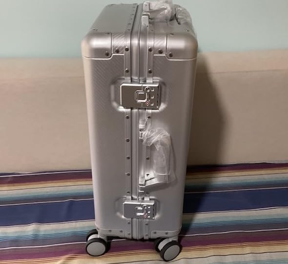 Aluminum Carry On Luggage, 22x14x9 Airline Approved, 20 Inch Zipperless hard shell Suitcase with TSA Lock and Silent Spinner Wheels For business travel customer photo 2