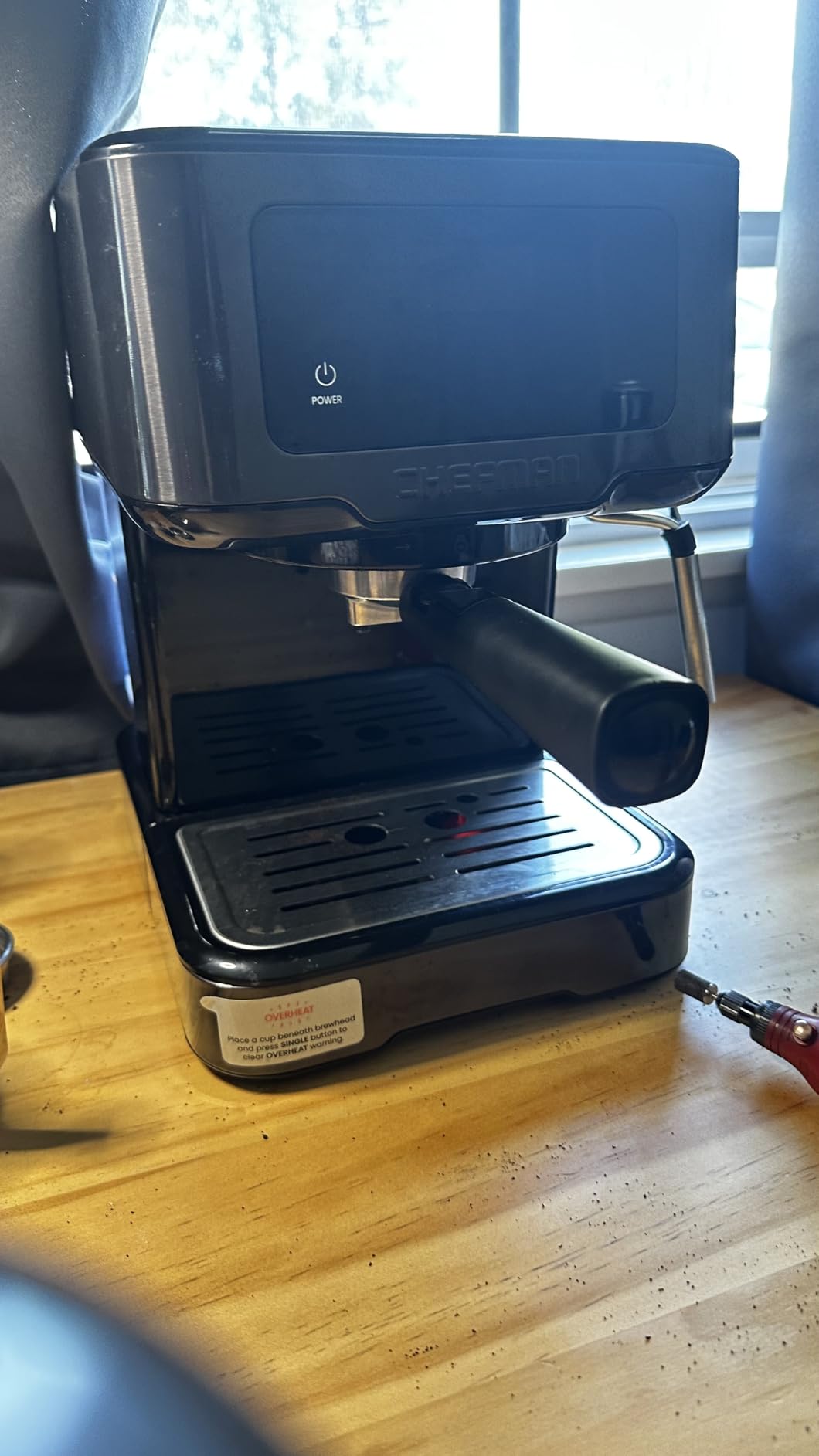 Chefman CraftBrew Espresso Machine, 15-Bar Pump Digital Espresso Maker w/Steam Wand for Latte & Cappuccino, Compact Espresso Coffee Machine w/ 1.5L Removable Water Reservoir customer photo 2