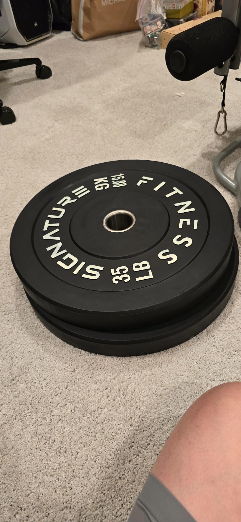 Signature Fitness 2-Inch Cast Iron Barbell Set, Including Multiple LBS Weight Plates and 6FT Barbell Set, Multiple customer photo 2