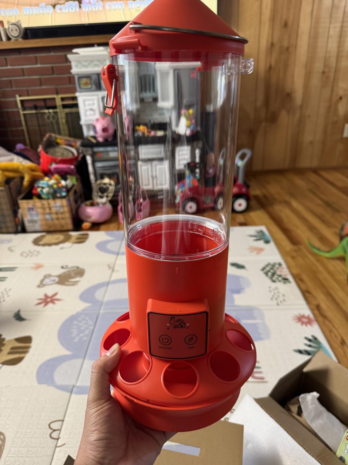 Automatic Chicken Feeder, Smart Chicken Coop Accessories, APP Smart Remote Control Chicken Feeders No Waste, Preset Feeder Schedule, 9 Chicken Feeder Port, Professional Poultry Feeding Equipment customer photo 1
