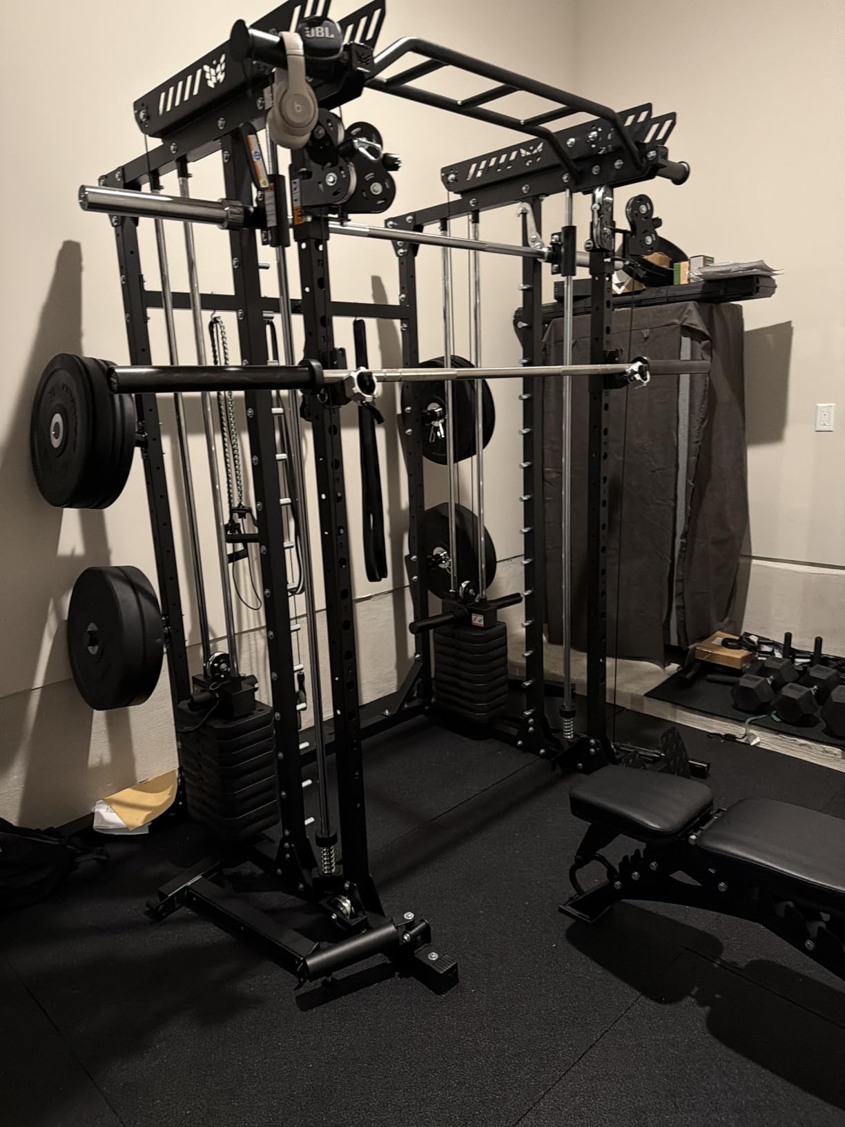 Major Fitness Drone MAX V Smith Machine with Weight Stacks, All-in-One Home Gym Squat Rack, 2500LB Capacity, Dual LAT Pull-Down Systems & Cable Crossover Machine, Heavy-Duty Full-Body Workout Machine customer photo 1