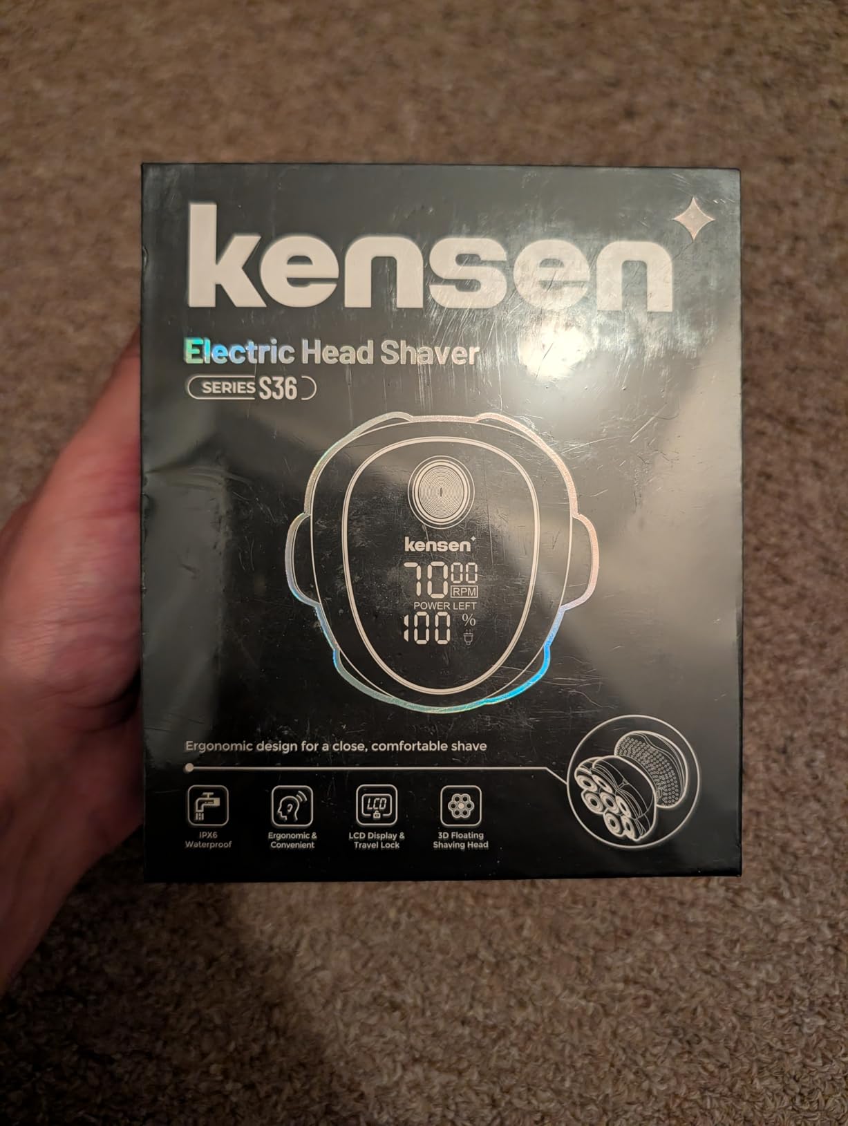 kensen PRO 7D Head Shavers for Bald Men - 2026 New Dual Speed Electric Shaver, Bald Head Shaver with Magnetic Shaver Head IPX6 Waterproof Wet/Dry Use Shaving Balding Clipper Cordless Head Razor Gray customer photo 1
