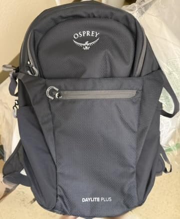 Osprey Daylite Plus Commuter Backpack - Everyday Pack with Laptop Sleeve, Bottle Pockets, and Extra Storage, Fuzzy Window Print/Torrent Blue customer photo 1