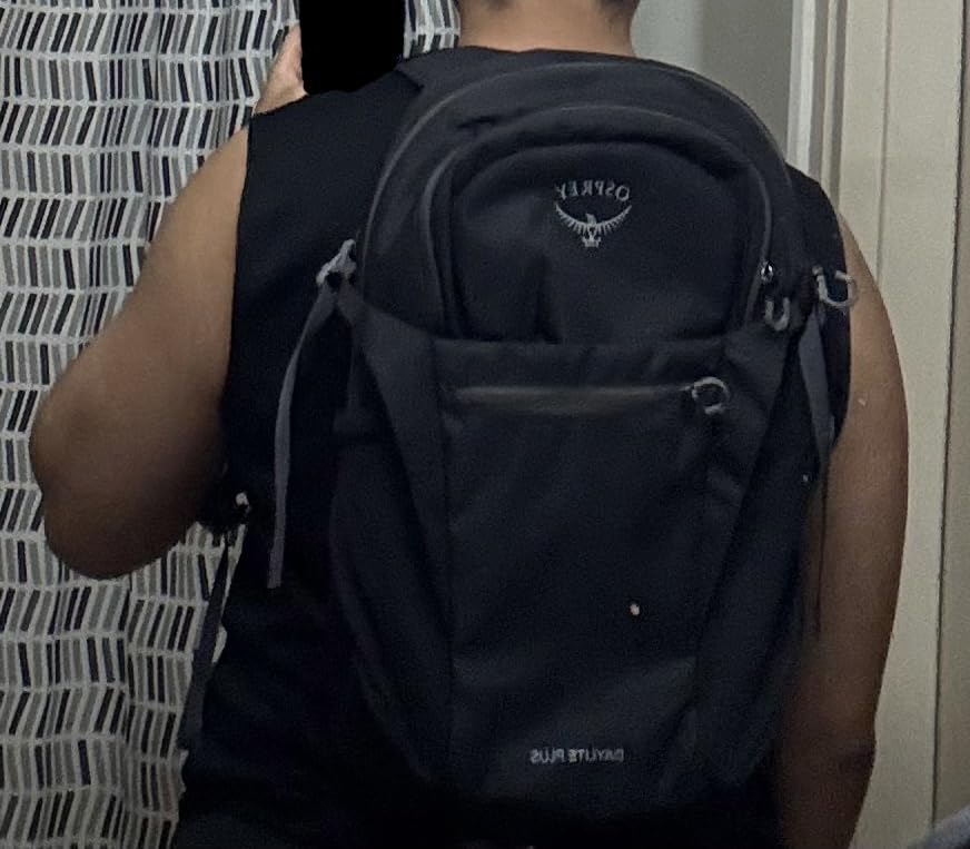 Osprey Daylite Plus Commuter Backpack - Everyday Pack with Laptop Sleeve, Bottle Pockets, and Extra Storage, Fuzzy Window Print/Torrent Blue customer photo 2