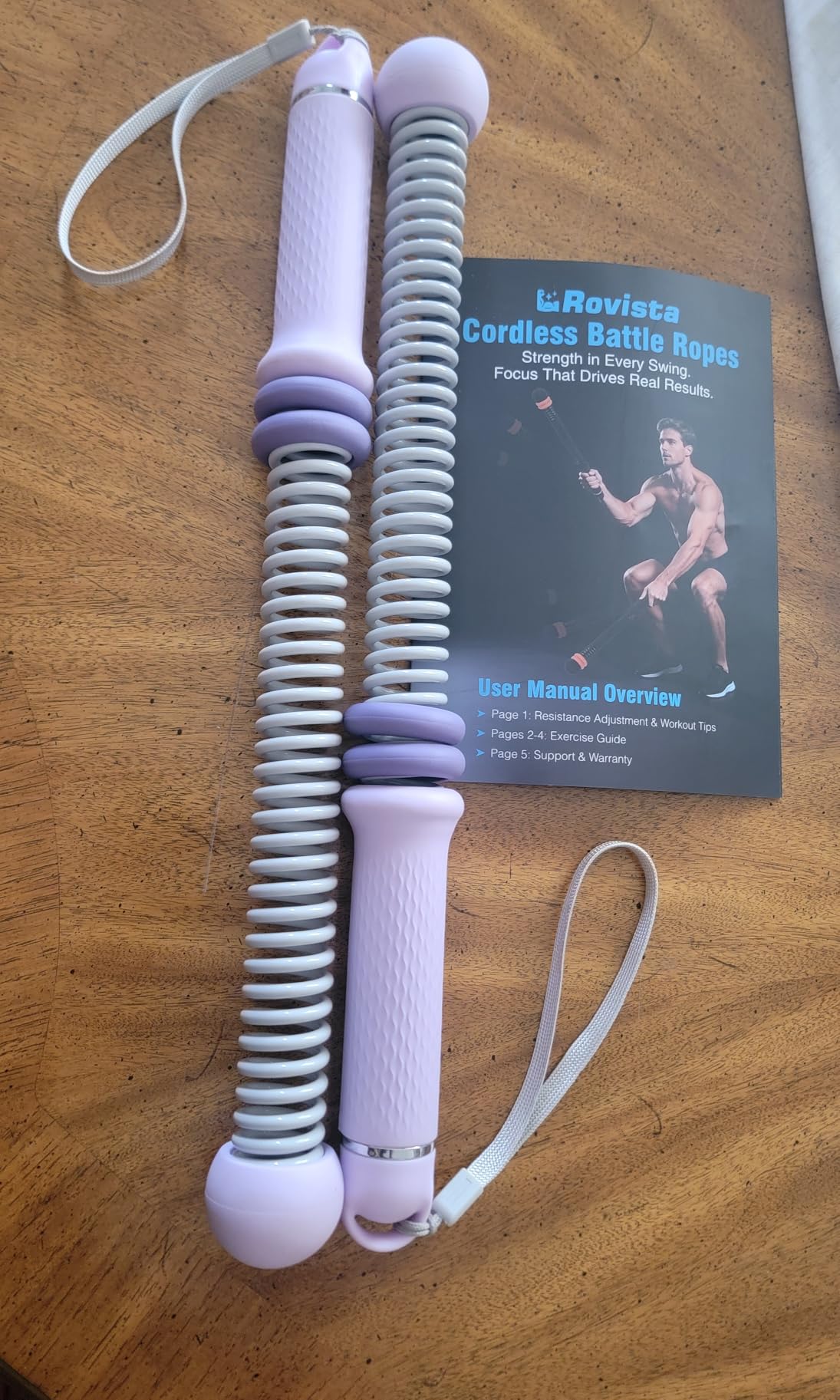 2 PCS Weighted Cordless Battle Ropes - Adjustable Resistance and Portable Ropeless Battle Ropes with Non Slip Handle - Low-Noise Exercise Rope for Instant Effective Workouts Anytime (Black) customer photo 1