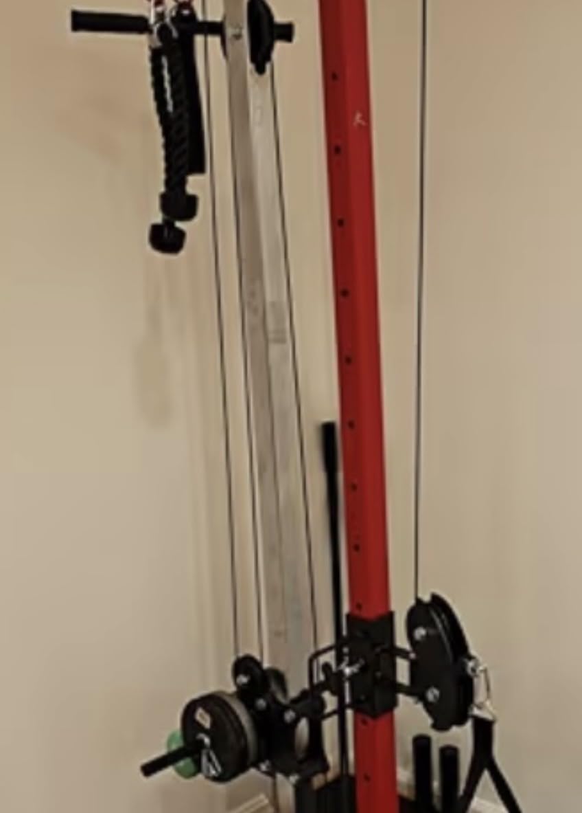 YOLEO Cable Machine Home Gym 2 in 1, Rowing Machine & LAT Pulldown Station, Smooth Pulley System Power Cage with More Training Attachment customer photo 1