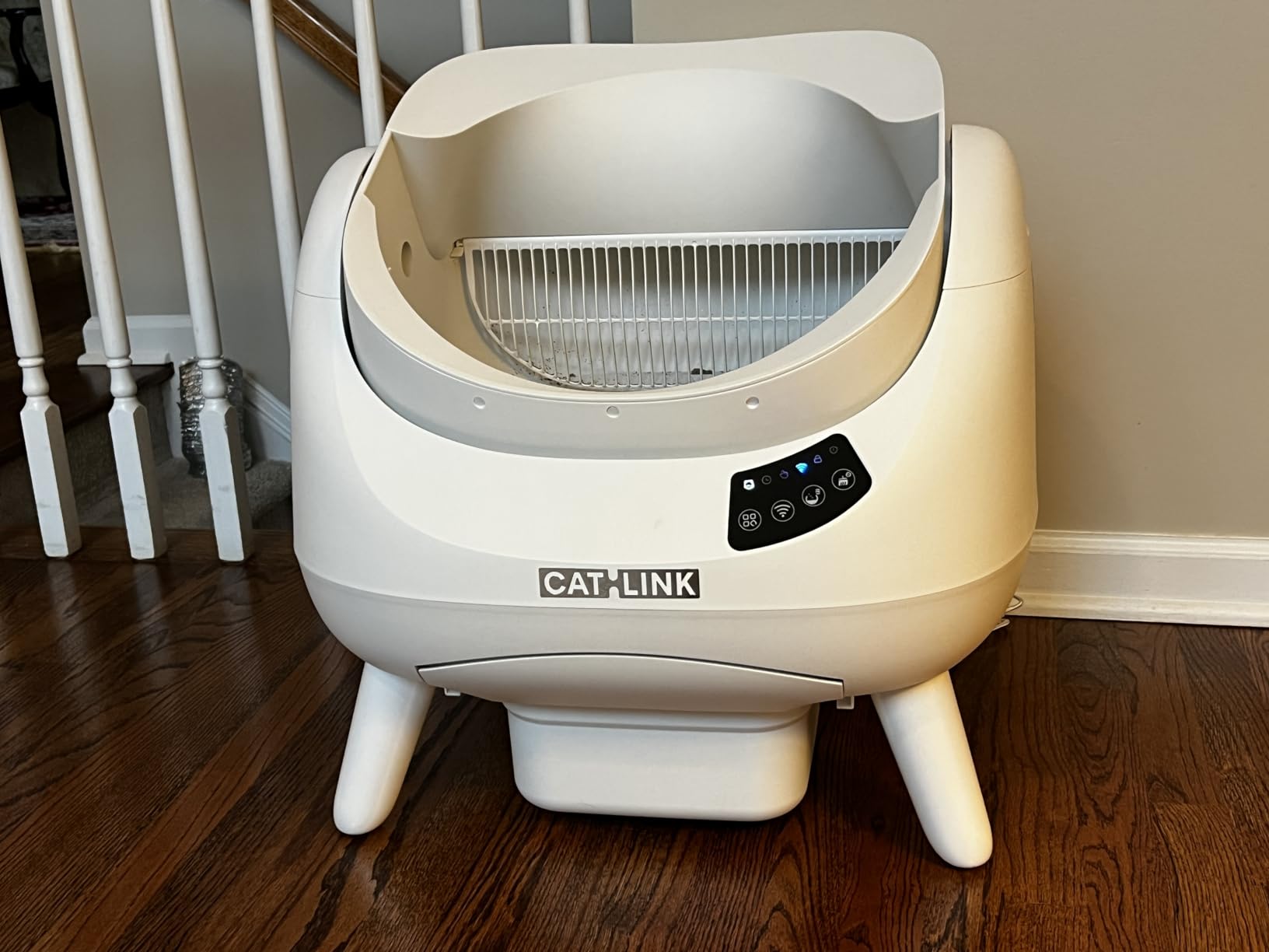 CATLINK Self Cleaning Cat Litter Box Open-X, 5G & 2.4G WiFi, Safe Anti-Pinch Automatic Litter Box Open Top, AI Waste Analysis Health Monitor, App, Odor Free - Grey/Large (Single-Cat Household) customer photo 2