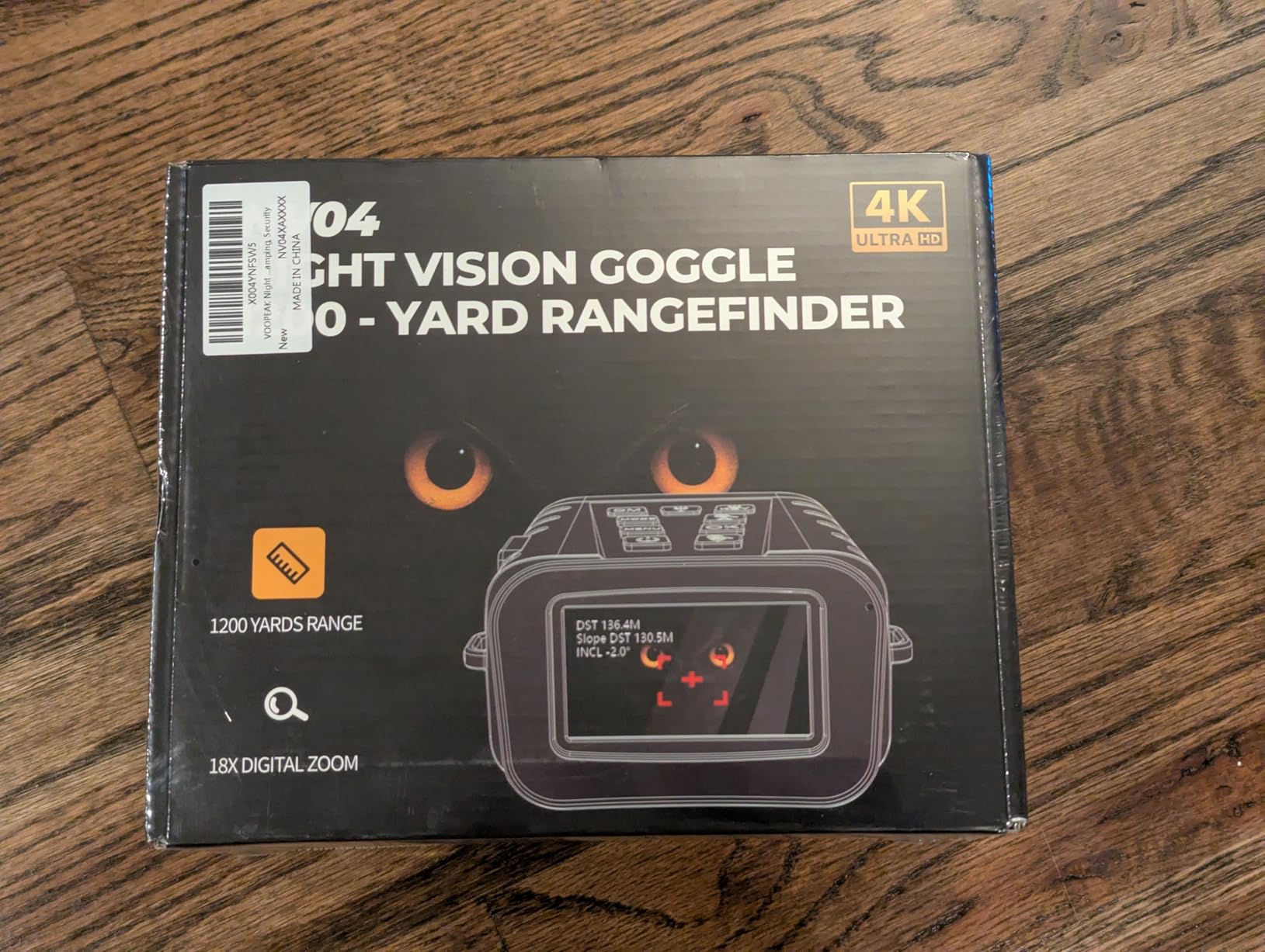 Night Vision Goggles with Rangefinder - 4K Video, 18X Zoom Night Vision Binoculars, 5000mAh, 64GB Card, 1200yd Rangefinder & 1968ft Night Vision for Security, Wildlife, Gift for Dad, Gifts for Men customer photo 2