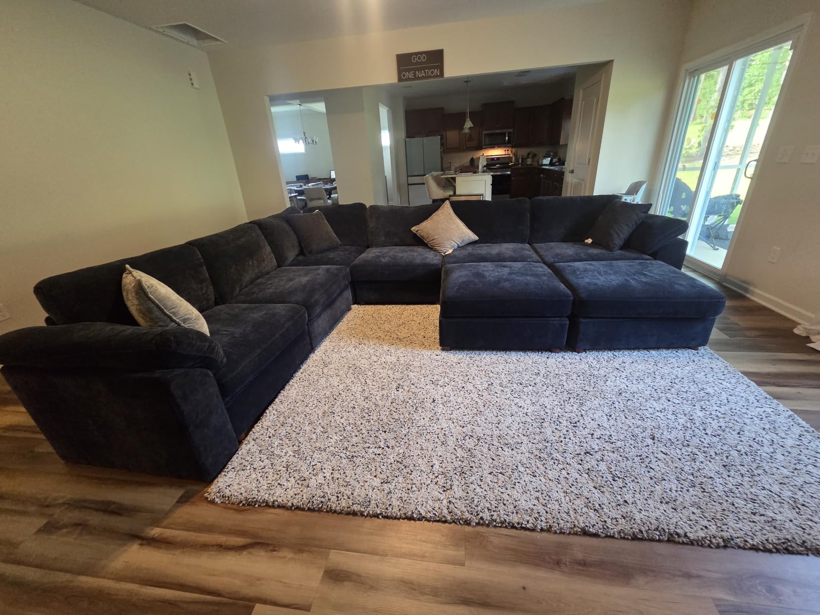 EASE MOOSE Oversized L Shape Sectional Modular Sofa, Wide Deep seat Sectional Sofa, FSC Certified Comfortable Chenille Grey Cloud Modular Sofa customer photo 1
