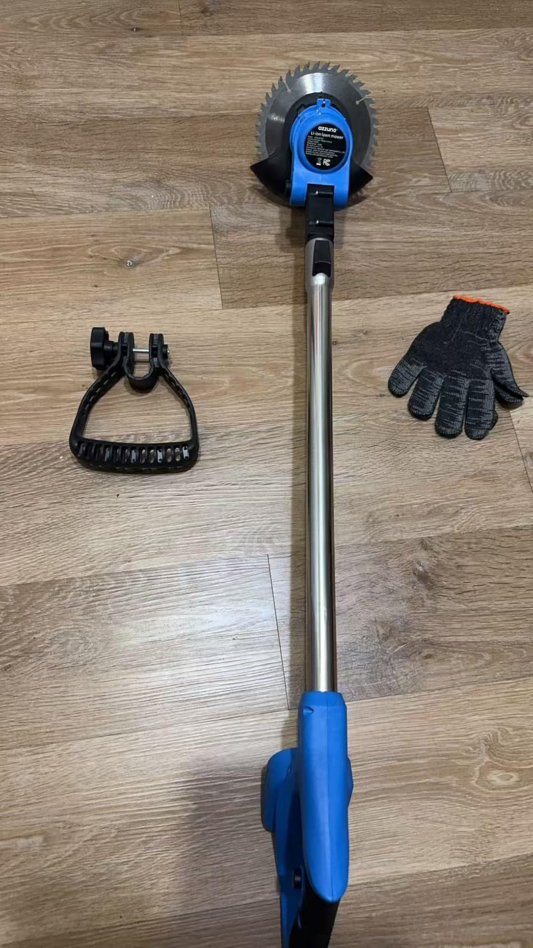 AZZUNO 21V Electric Weed Wacker, Brushless Brush Cutter, 3 in 1 Lightweight Weed Eater, Cordless String Trimmer 12 Inch Grass Cutter with 4.0Ah Battery Charger and Blades for Garden Yard Patio customer photo 1