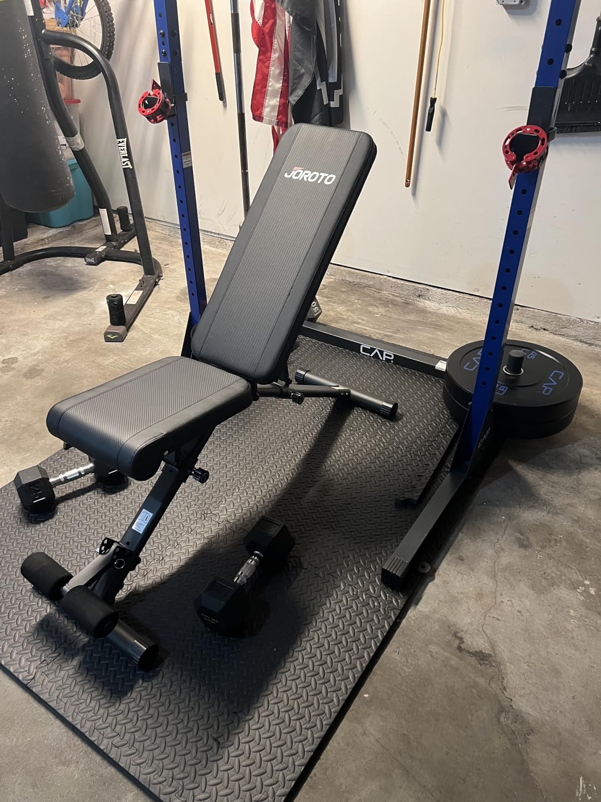 JOROTO FID Adjustable Weight Bench 1300LBS Capacity for Home Gym | Heavy Duty Workout Bench Press with Incline Decline Positions, 34'' Backrest and Wheels for Strength Training at Home Gym customer photo 1
