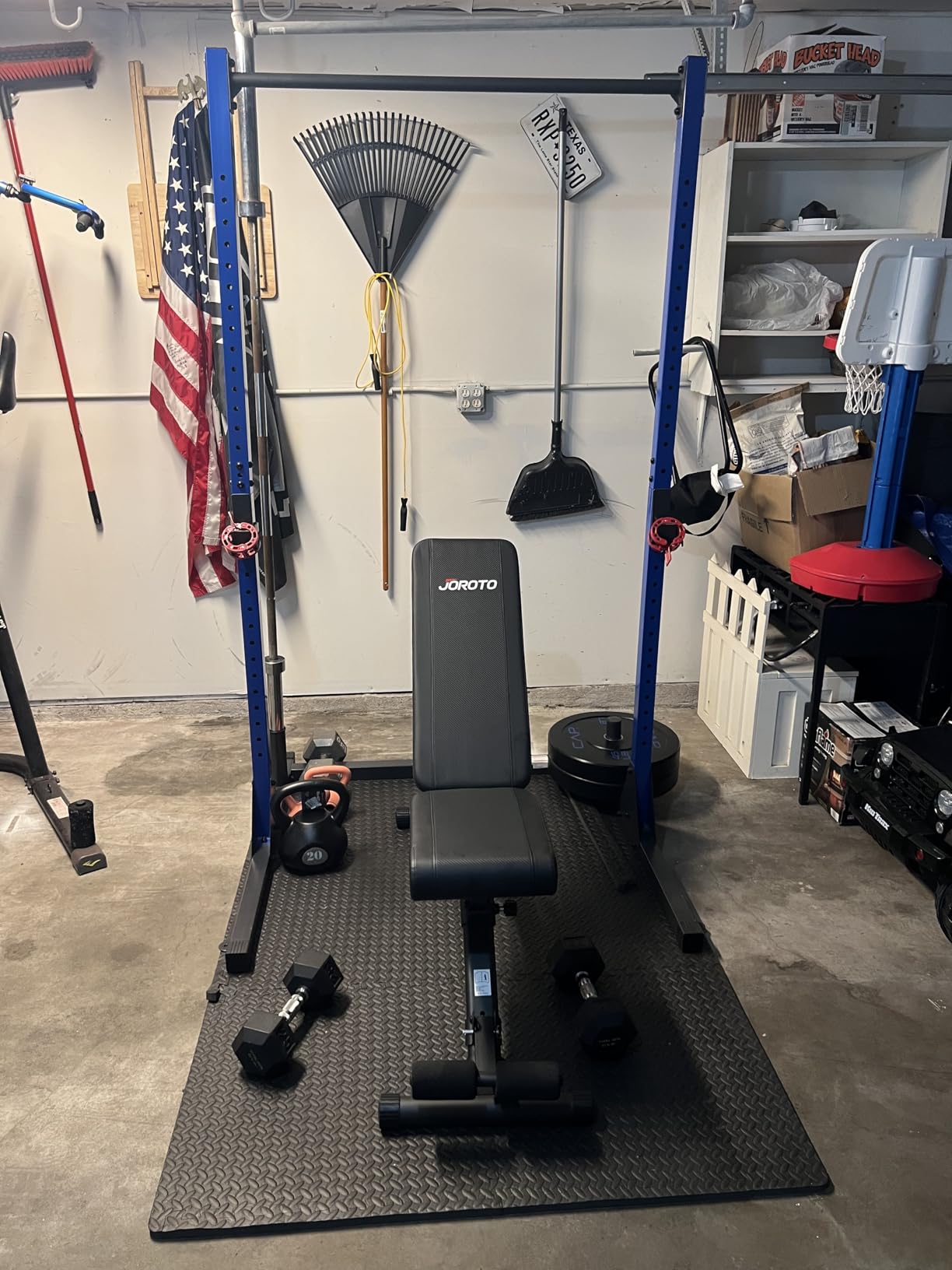 JOROTO FID Adjustable Weight Bench 1300LBS Capacity for Home Gym | Heavy Duty Workout Bench Press with Incline Decline Positions, 34'' Backrest and Wheels for Strength Training at Home Gym customer photo 2