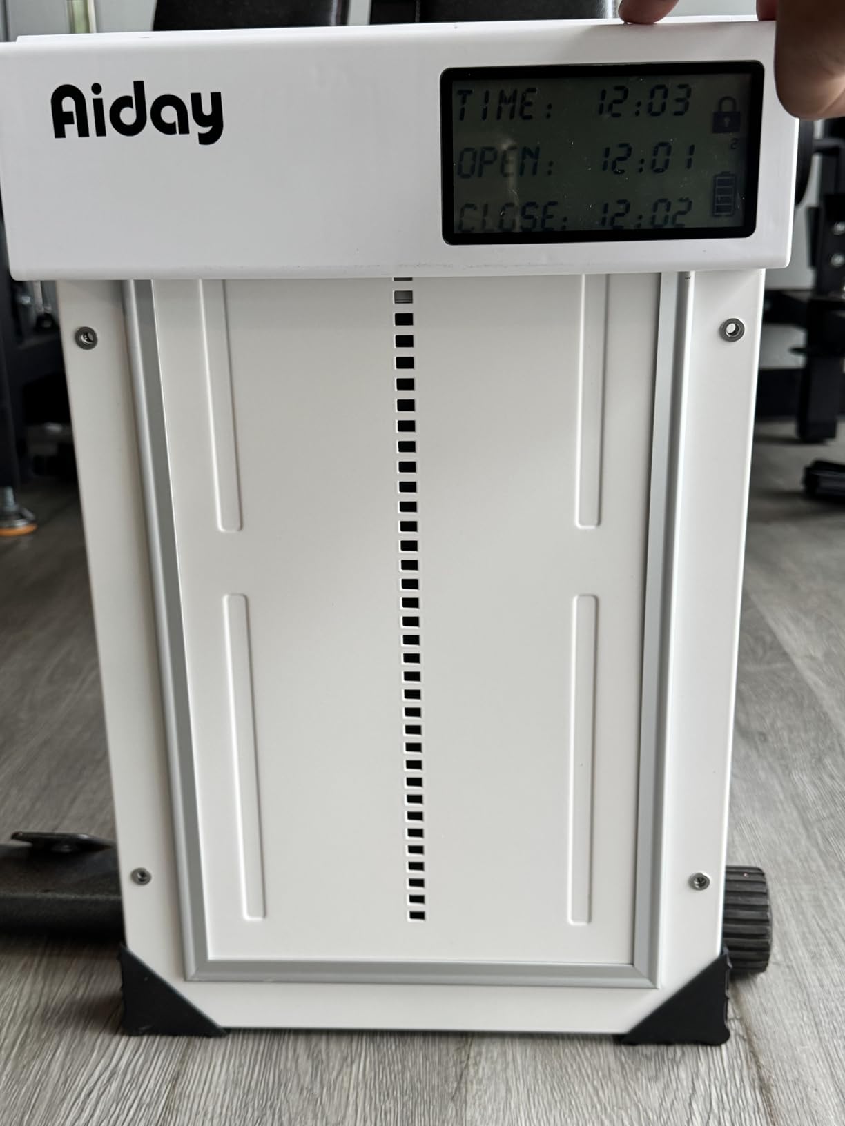 Automatic Dog Door with Collar Sensor, 2-Flap Large Electronic Dog Door for Door with Anti-Pinch, Mains-Powered, LCD Display, Timing Function, Metal Frame- L customer photo 1