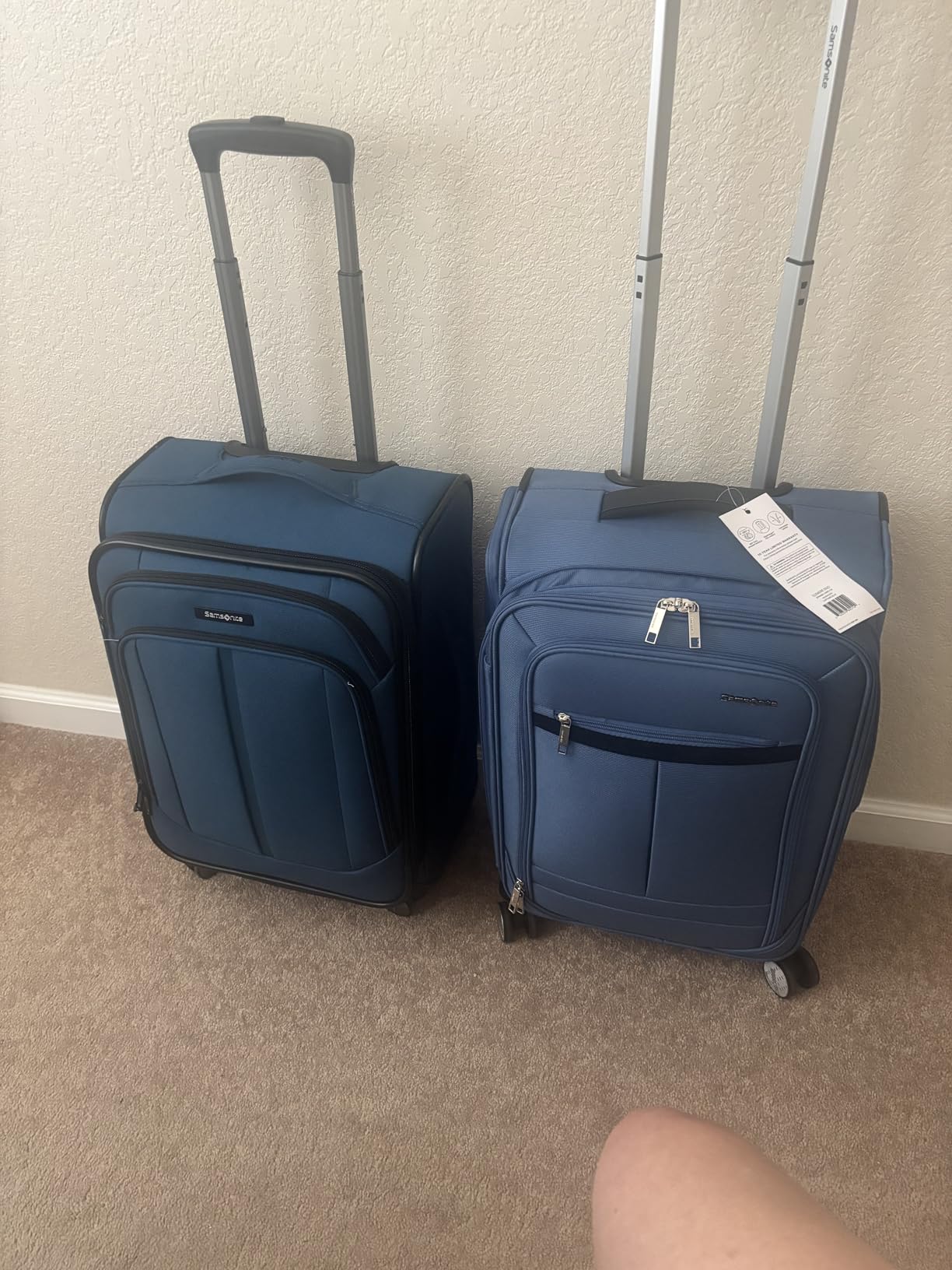 Samsonite Soft-Sided 25-Inch Lightweight Medium Checked Expandable Element Suitcase: Durable, 360° Spinner Wheels, Adjustable Telescopic Handle, 2 Front & 1 Side Pocket- Bistro Green customer photo 1