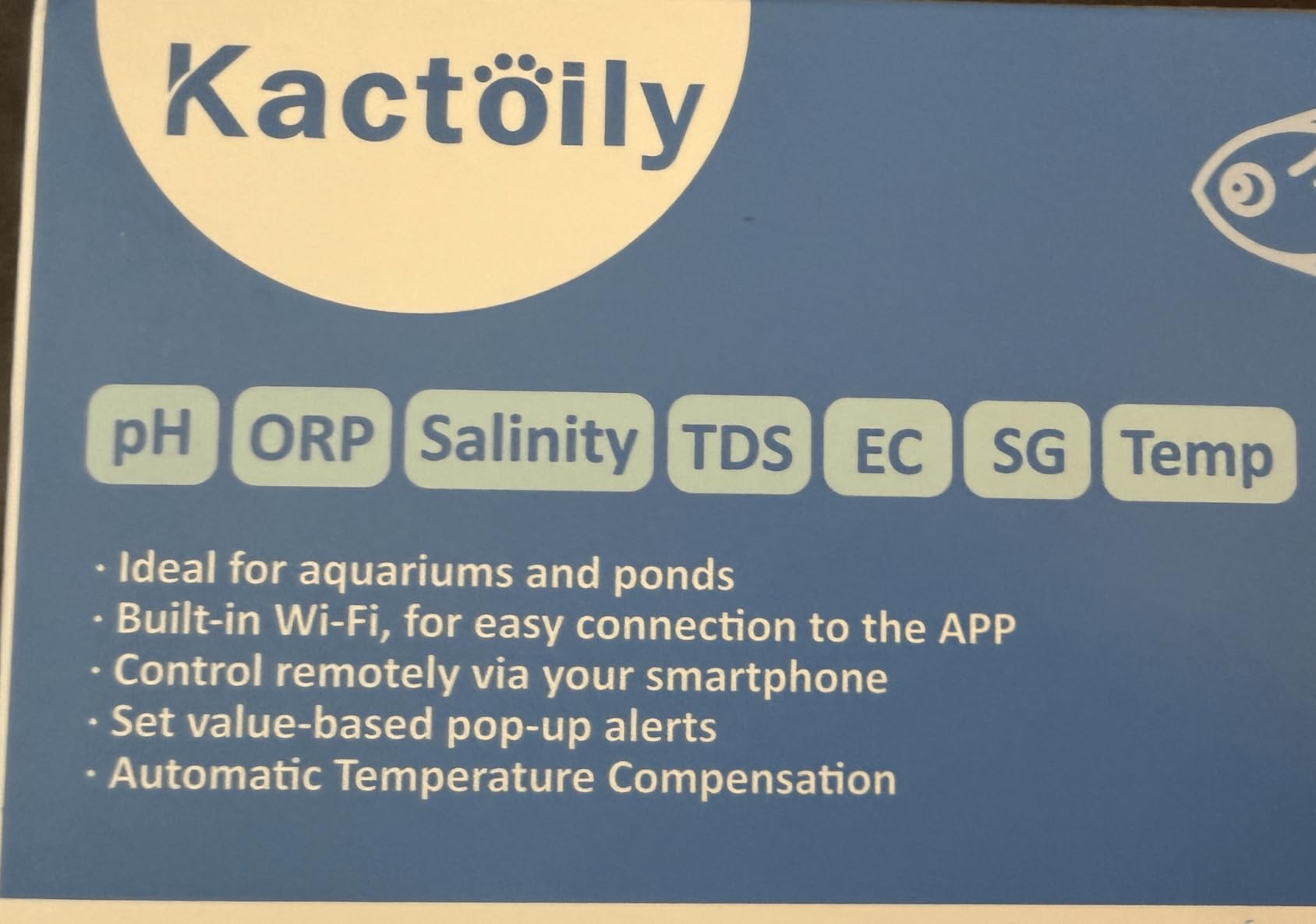 kactoily Long-Range WiFi Aquarium Water Quality Monitor - 7 Parameter Digital Aquarium Water Tester for pH ORP EC TDS Salinity SG Temp, Freshwater & Saltwater Tanks customer photo 2