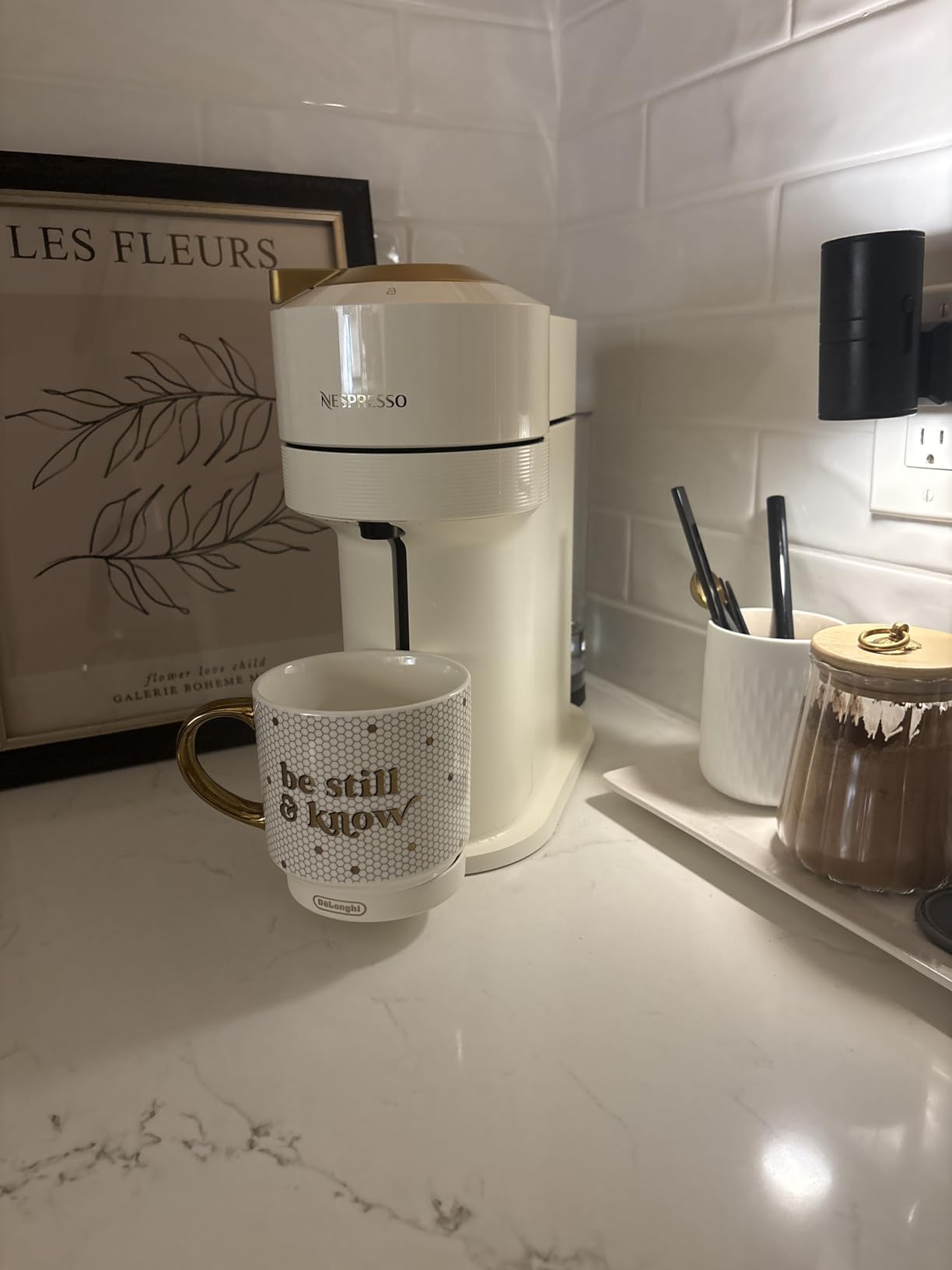 Nespresso Vertuo Next Coffee and Espresso Maker by De'Longhi, Creamy White and Gold customer photo 1