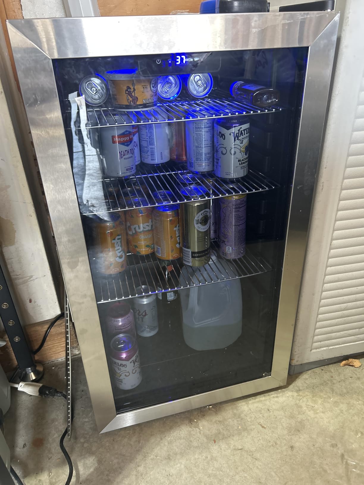 24 Inch Wine Cooler & Fridge Under Counter, 54 Bottle Dual Zone Wine Cooler, New Upgrade Compressor, Blue Light Built-in/Freestanding, Reversible Stainless Steel Door Wine Fridge for Home/Kitchen customer photo 2